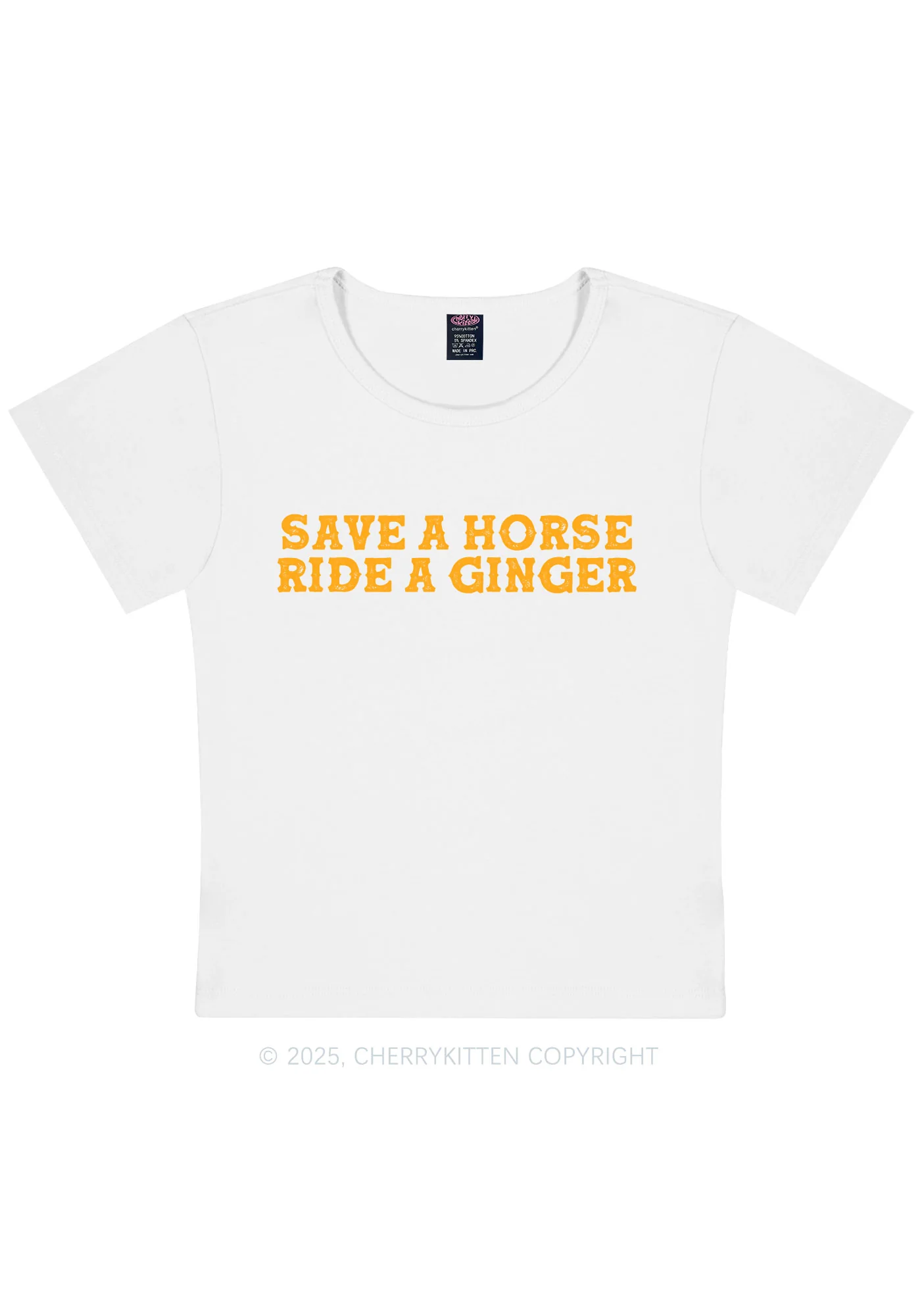 Ride A Ginger Y2K Baby Tee Cherrykitten - Image 6