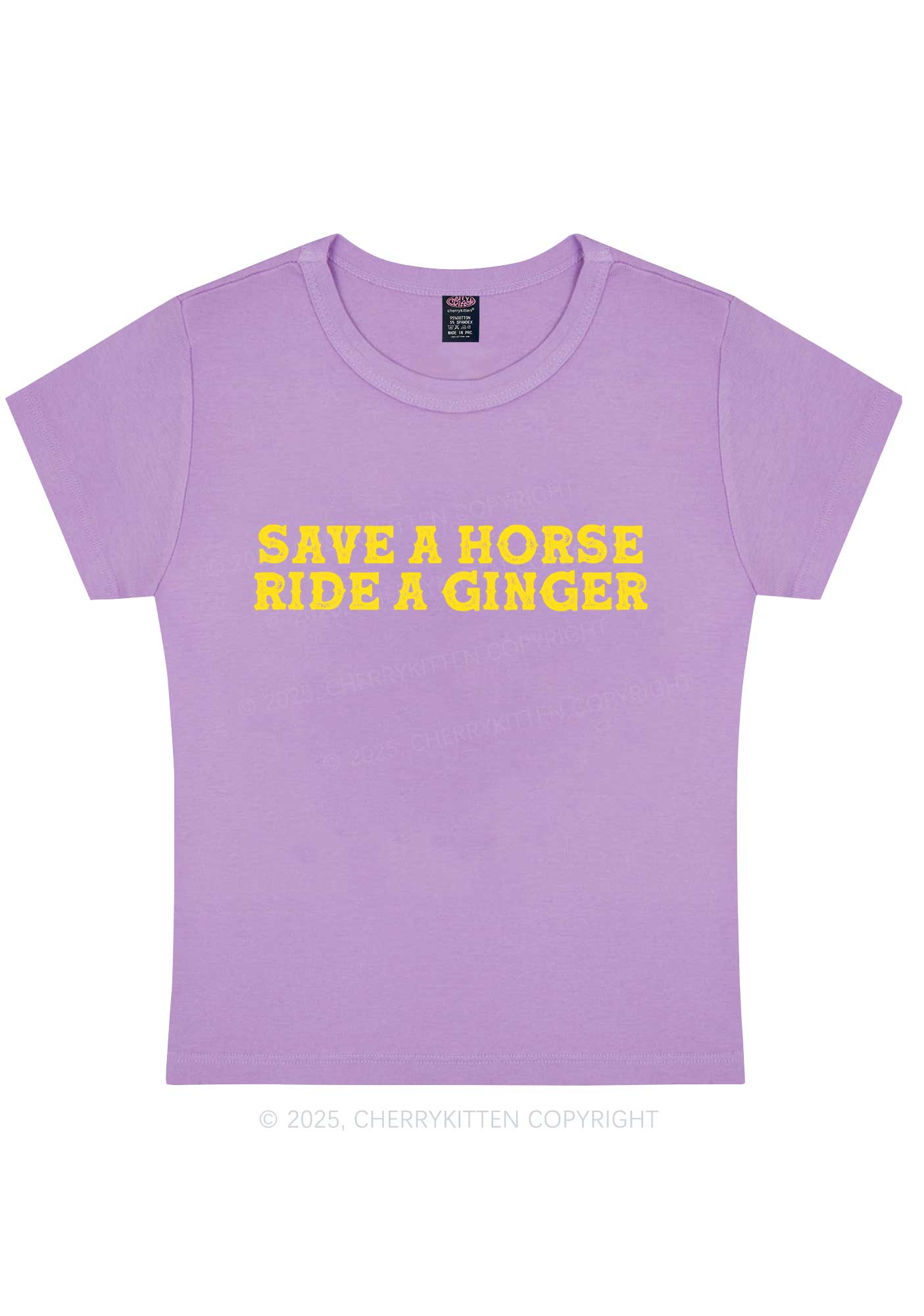 Ride A Ginger Y2K Baby Tee Cherrykitten - Image 8