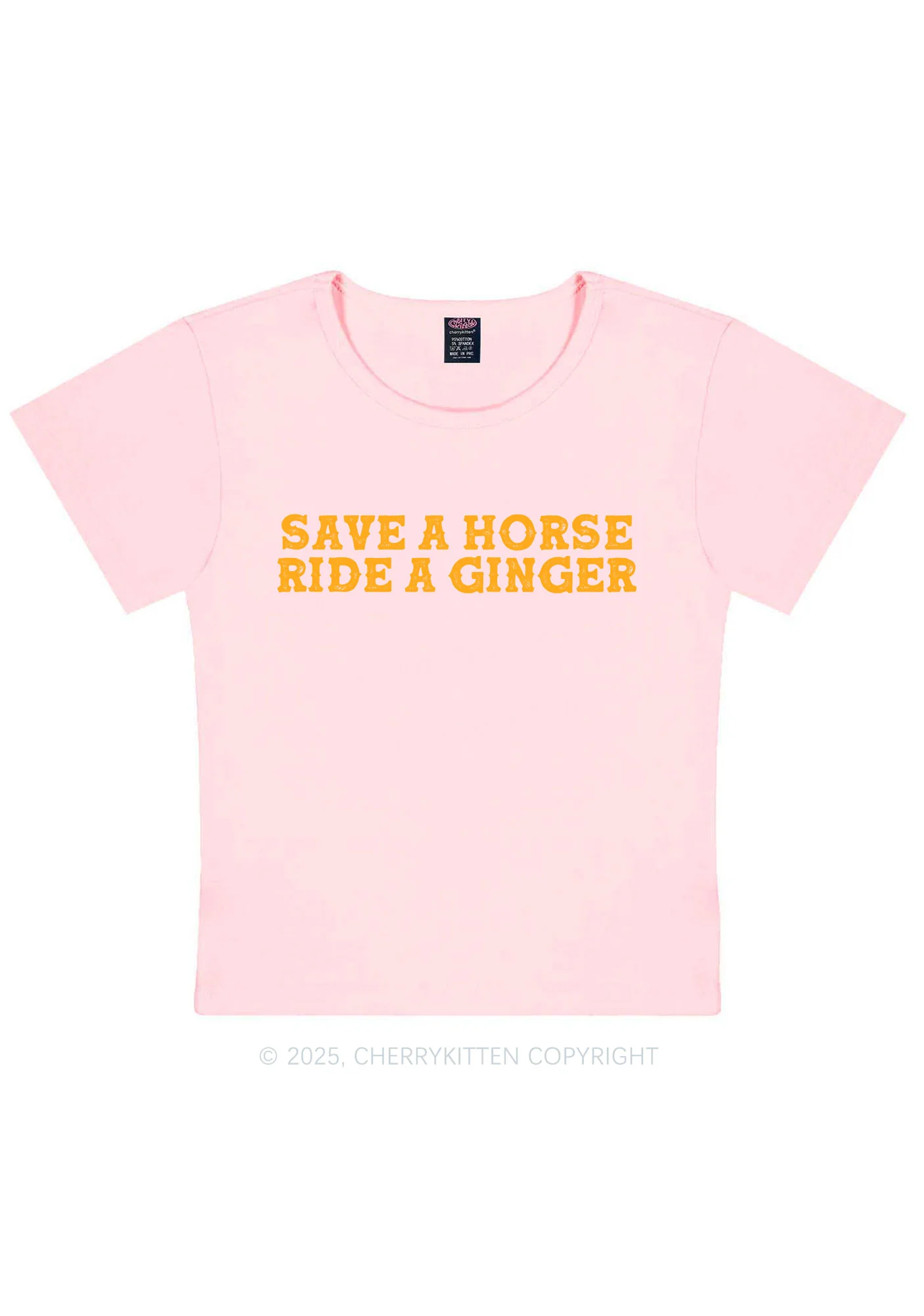 Ride A Ginger Y2K Baby Tee Cherrykitten - Image 9