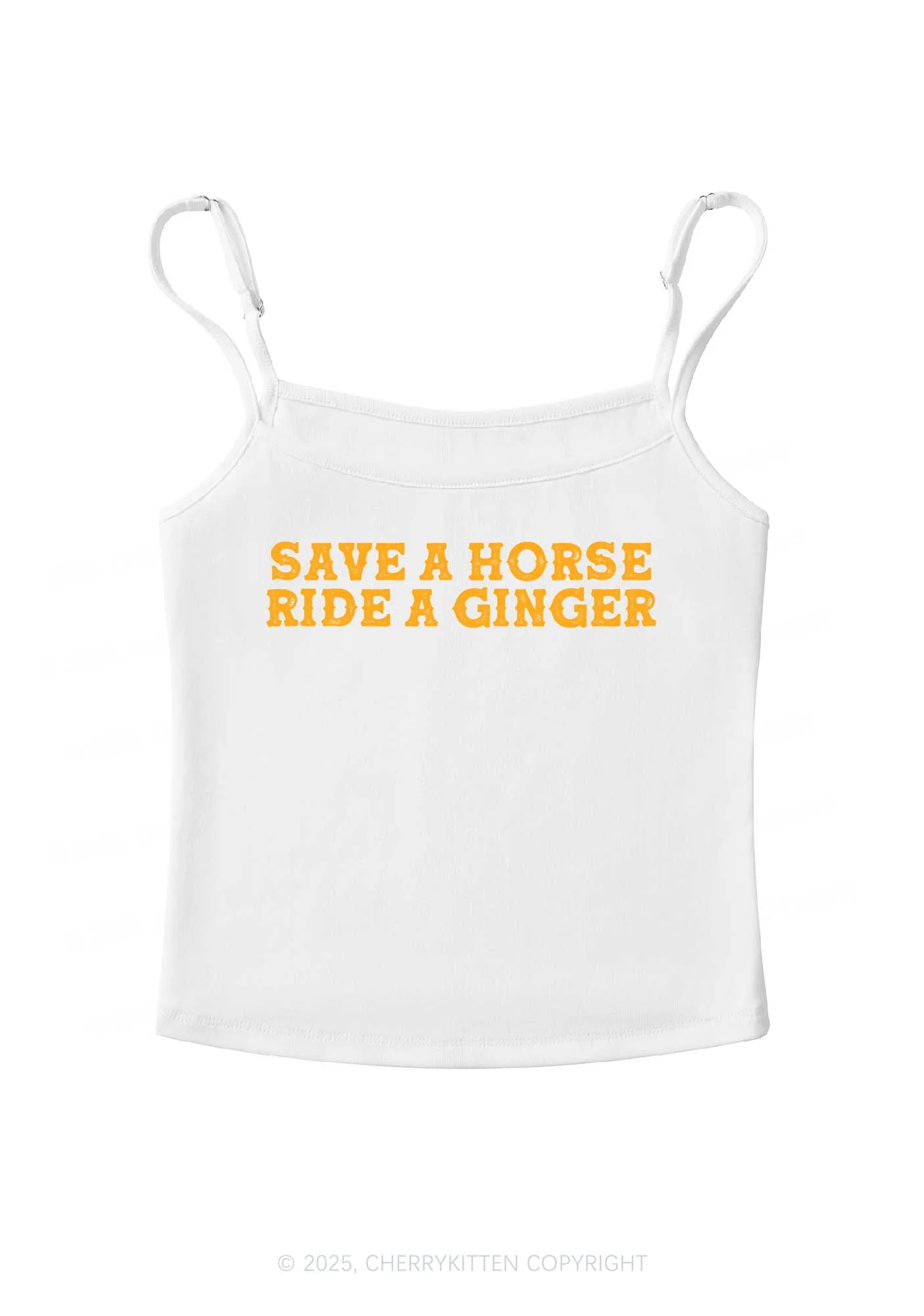 Ride A Ginger Y2K Spaghetti Strap Cami Cherrykitten - Image 3