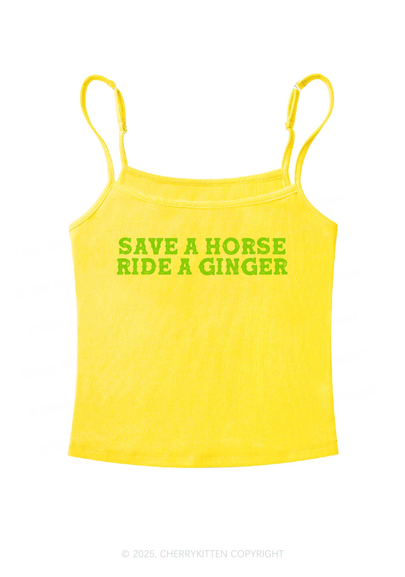 Ride A Ginger Y2K Spaghetti Strap Cami Cherrykitten - Image 5