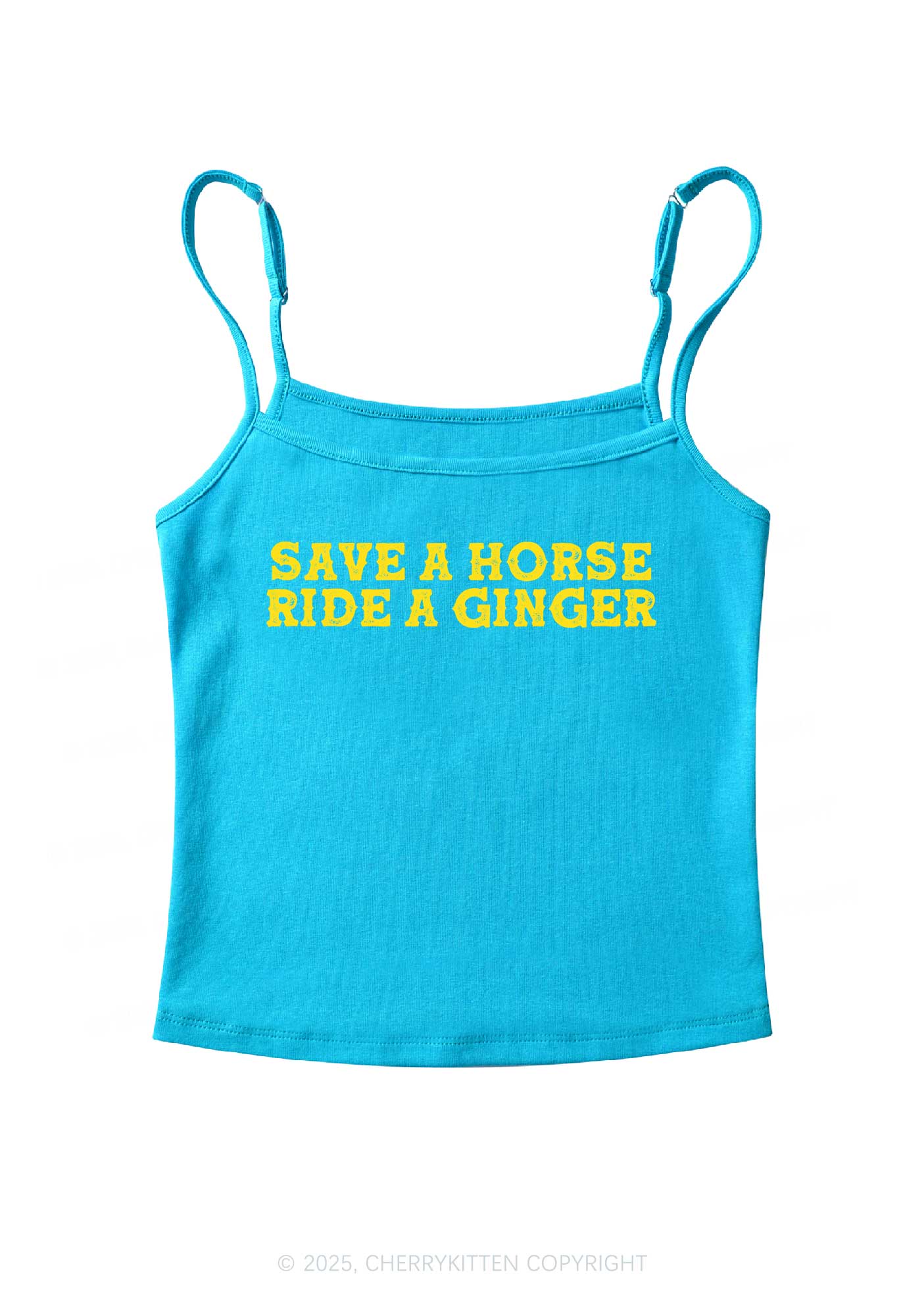 Ride A Ginger Y2K Spaghetti Strap Cami Cherrykitten - Image 7