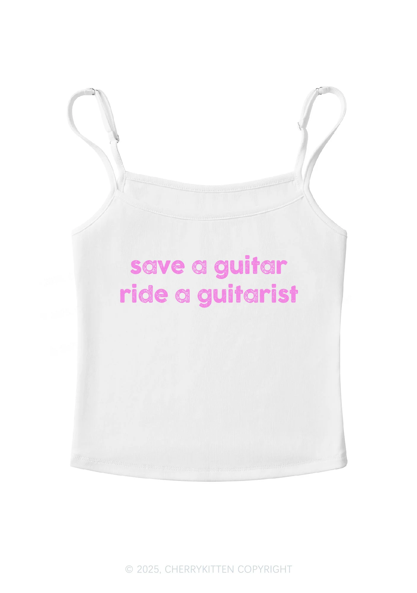 Ride A Guitarist Y2K Spaghetti Strap Cami Cherrykitten - Image 3
