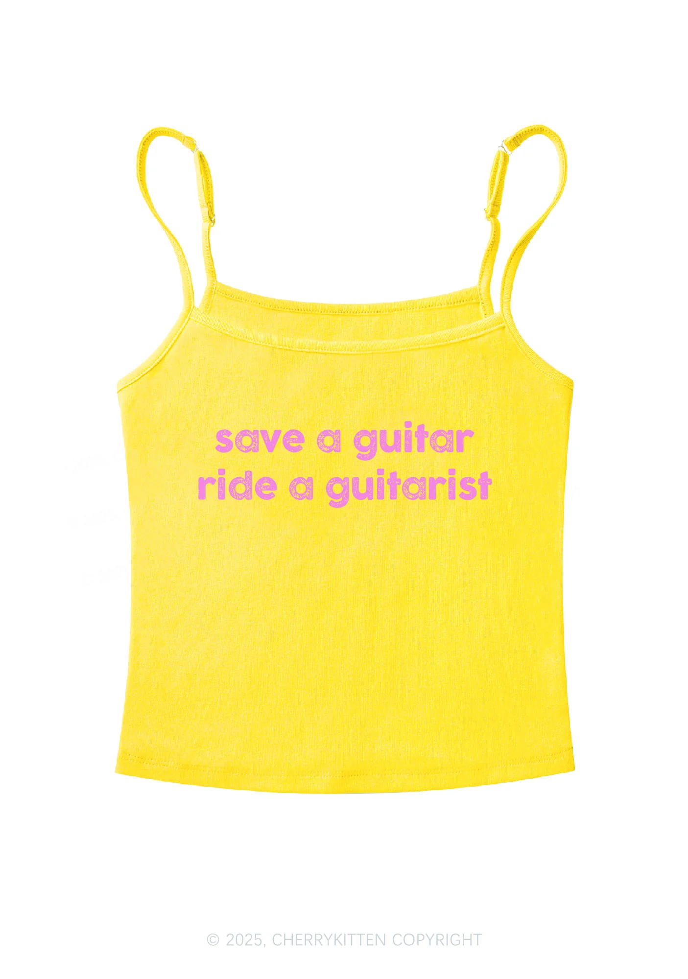 Ride A Guitarist Y2K Spaghetti Strap Cami Cherrykitten - Image 5