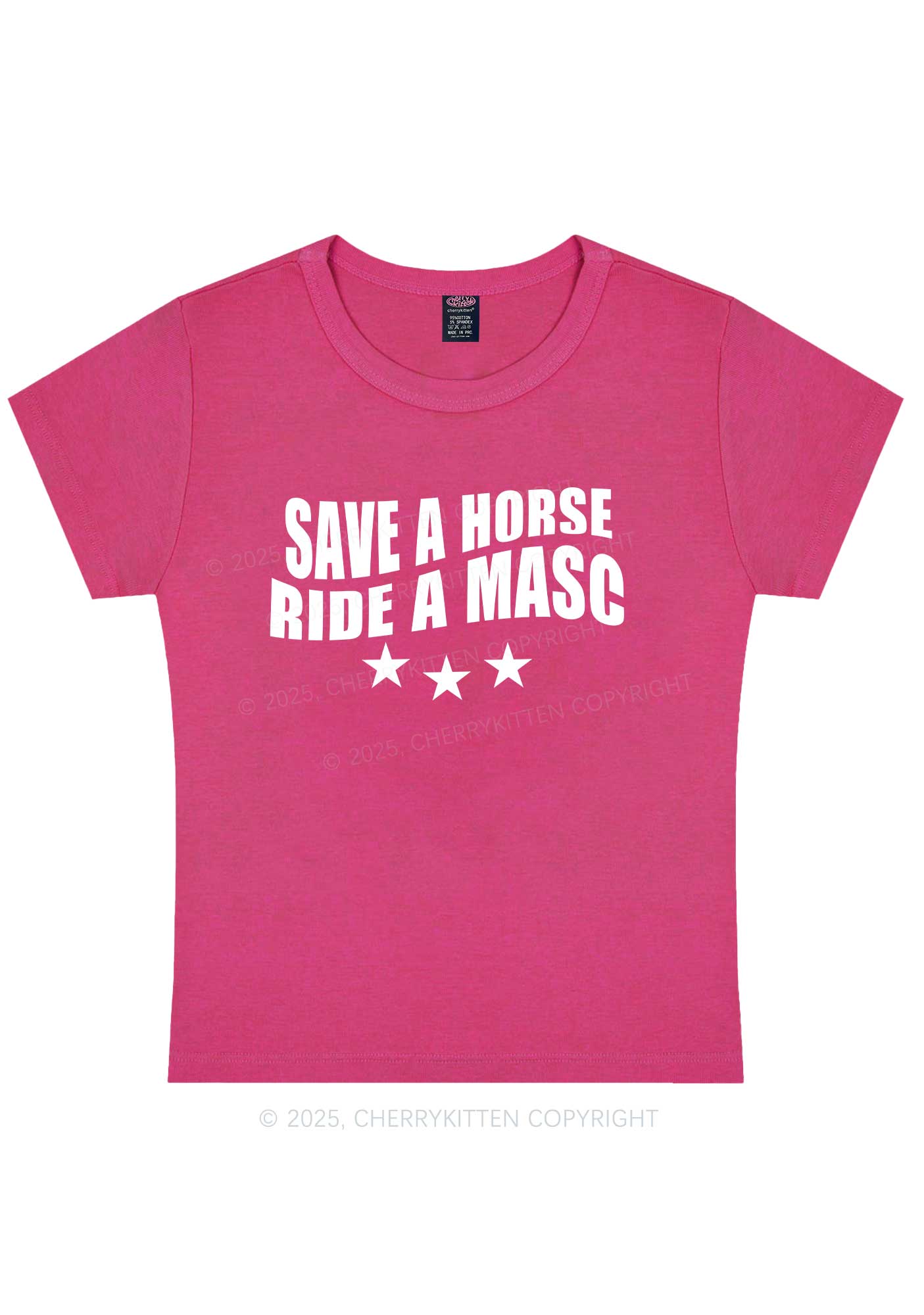 Ride A Masc Pride Y2K Baby Tee Cherrykitten - Image 7