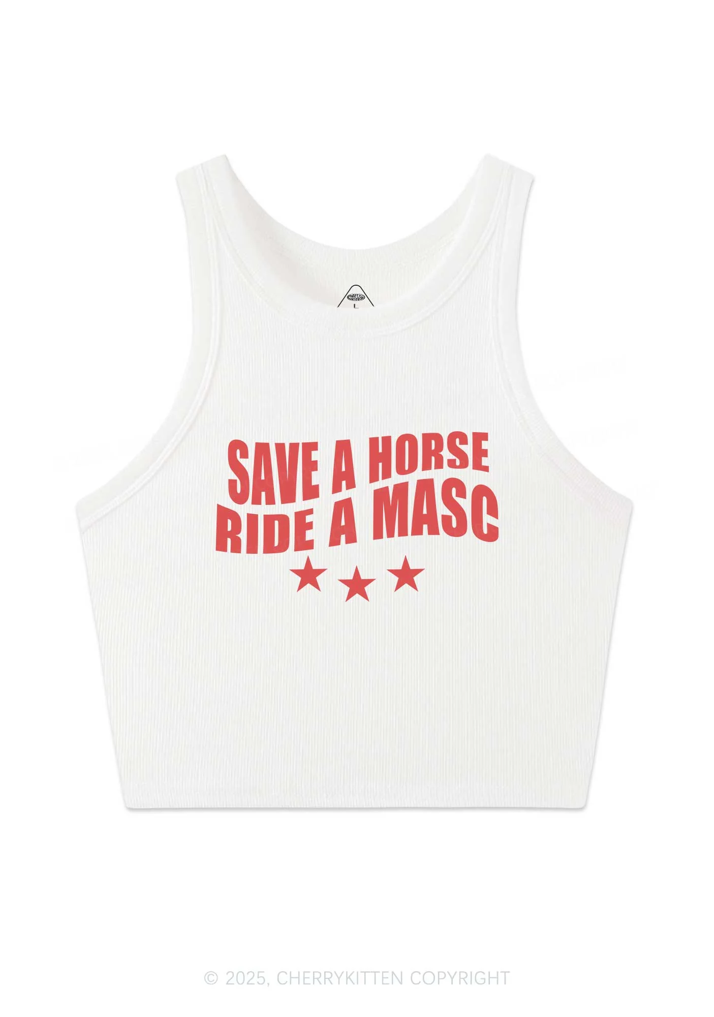 Ride A Masc Pride Y2K Crop Tank Top Cherrykitten - Image 3