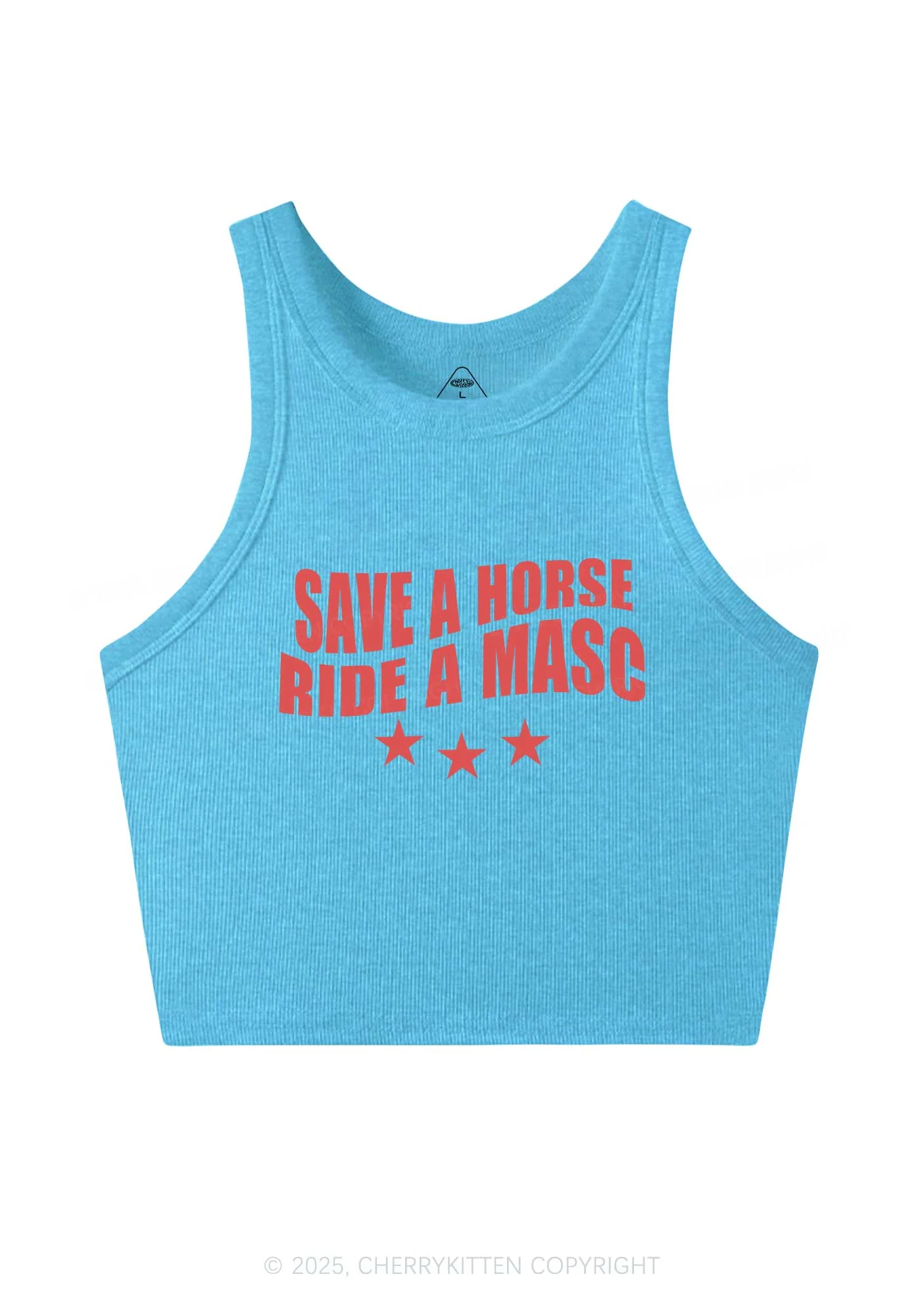 Ride A Masc Pride Y2K Crop Tank Top Cherrykitten - Image 5