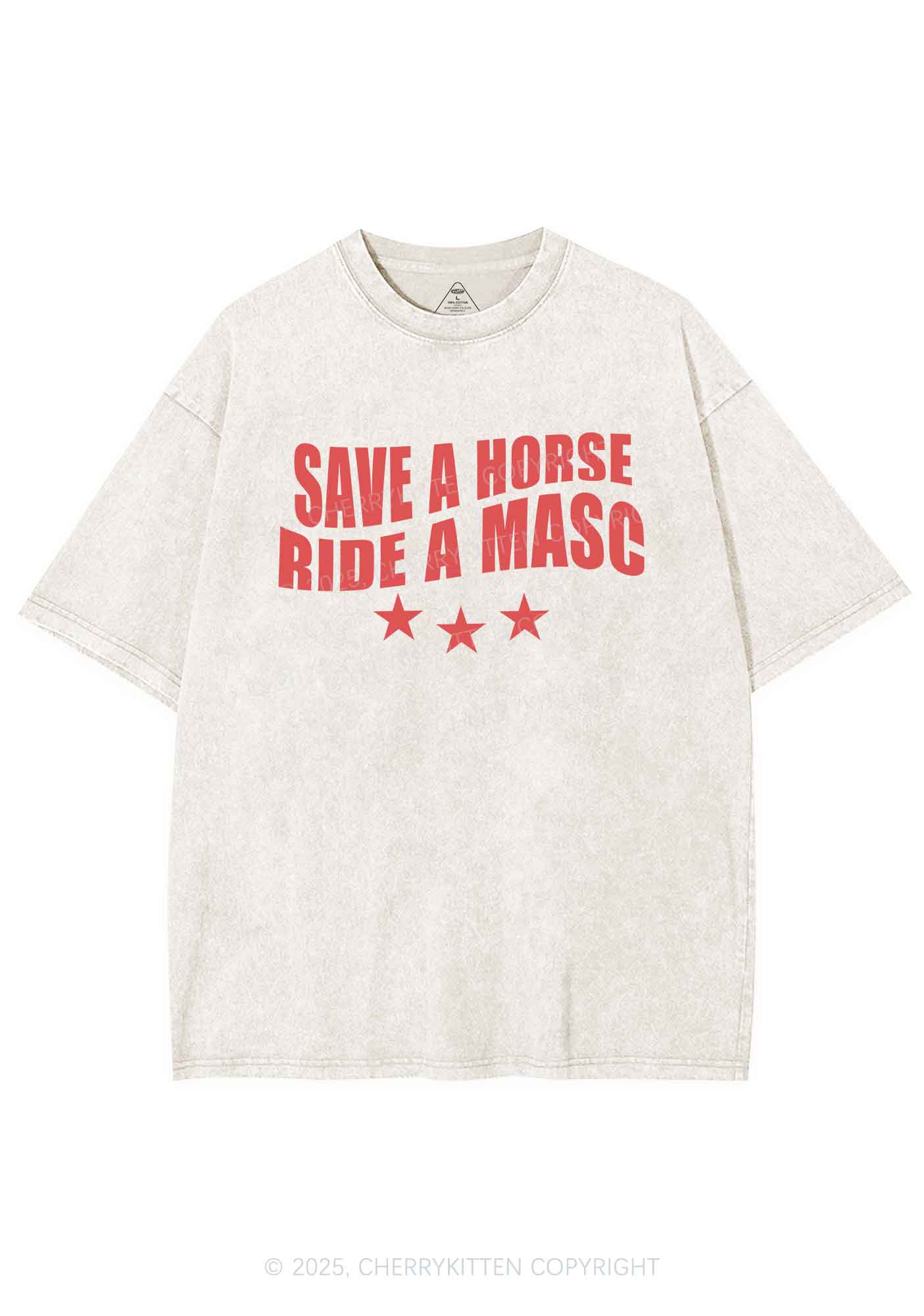 Ride A Masc Pride Y2K Shirts Washed Tee Cherrykitten - Image 4