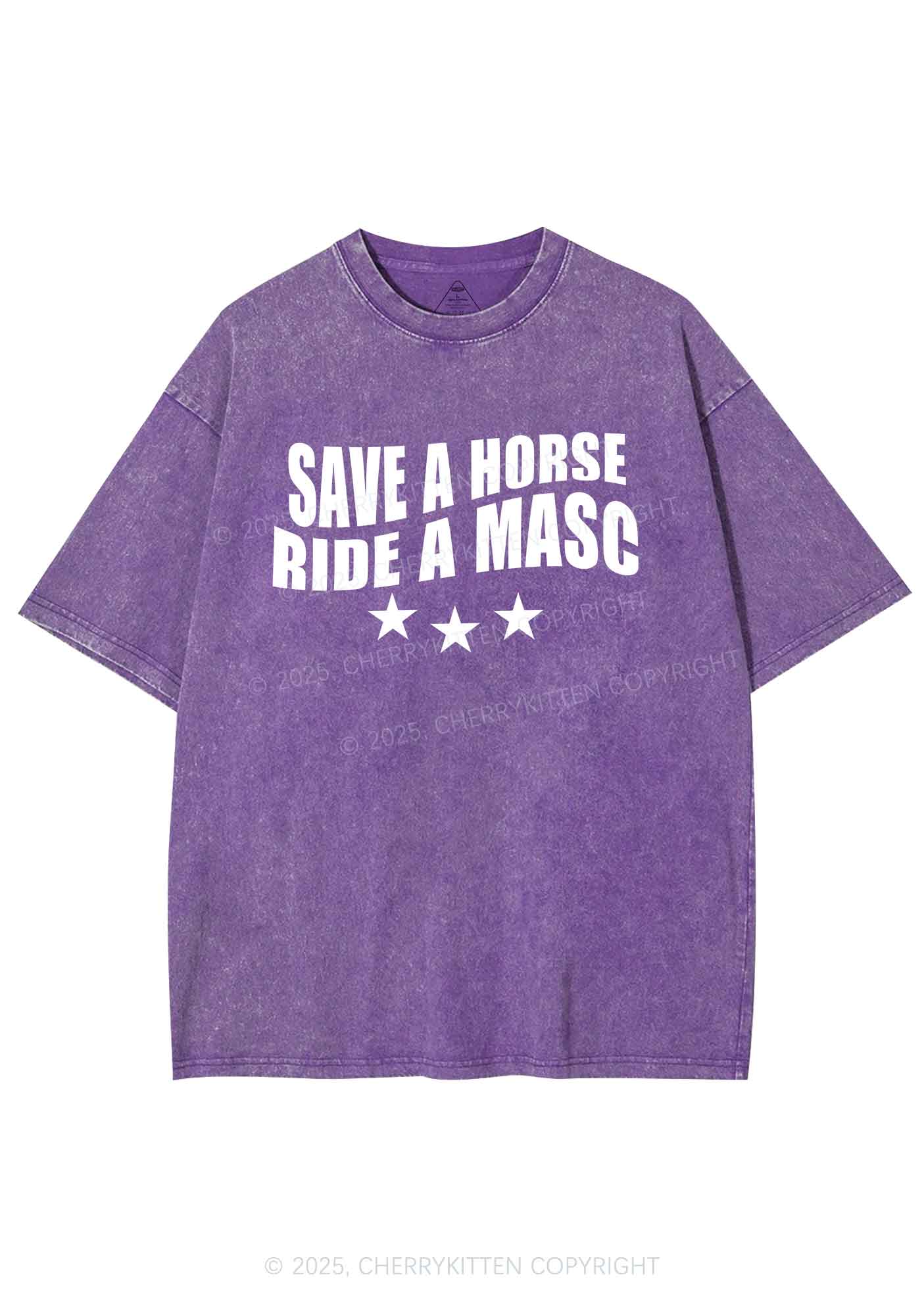 Ride A Masc Pride Y2K Shirts Washed Tee Cherrykitten - Image 5