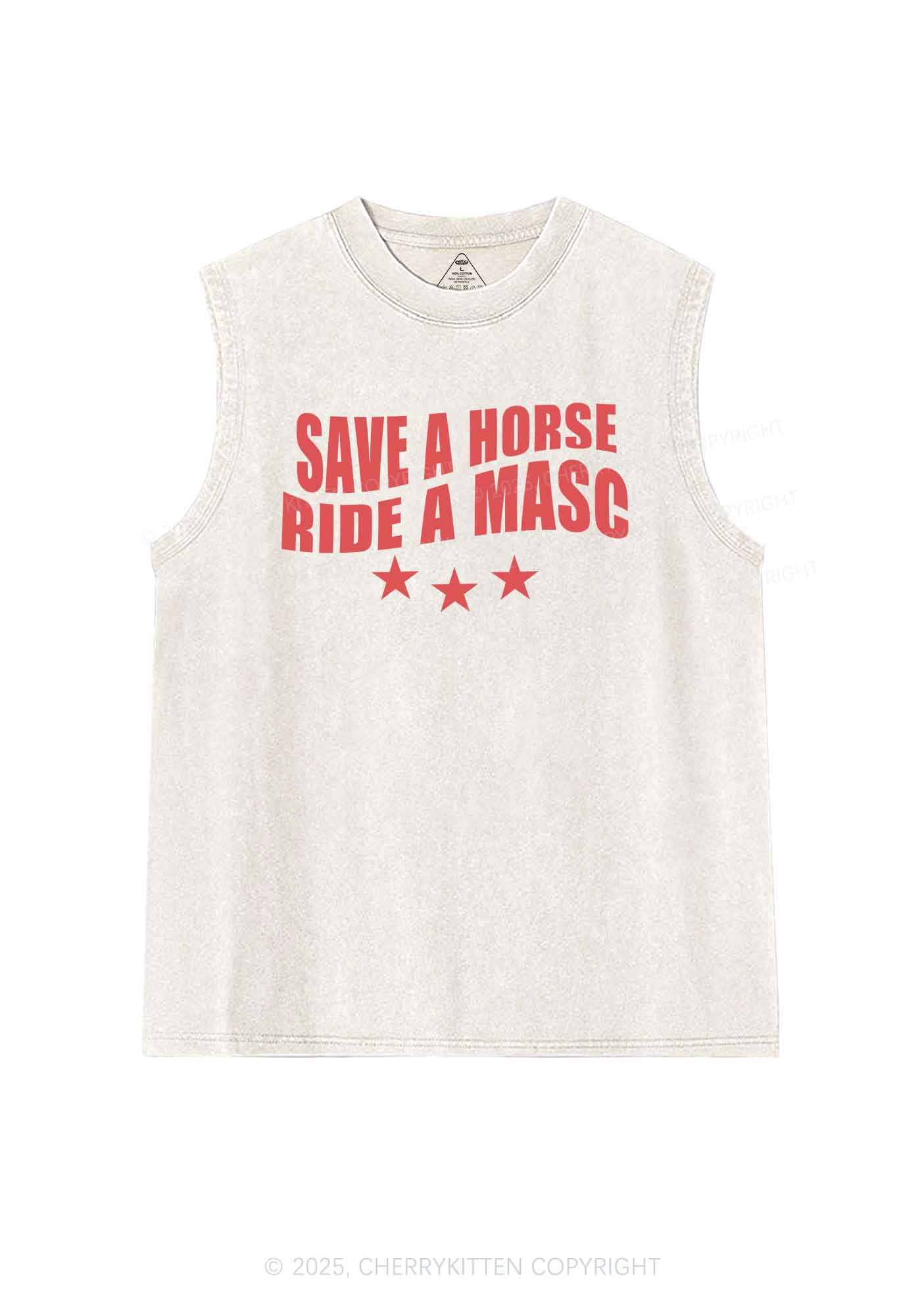 Ride A Masc Pride Y2K Washed Muscle Tank Cherrykitten - Image 4