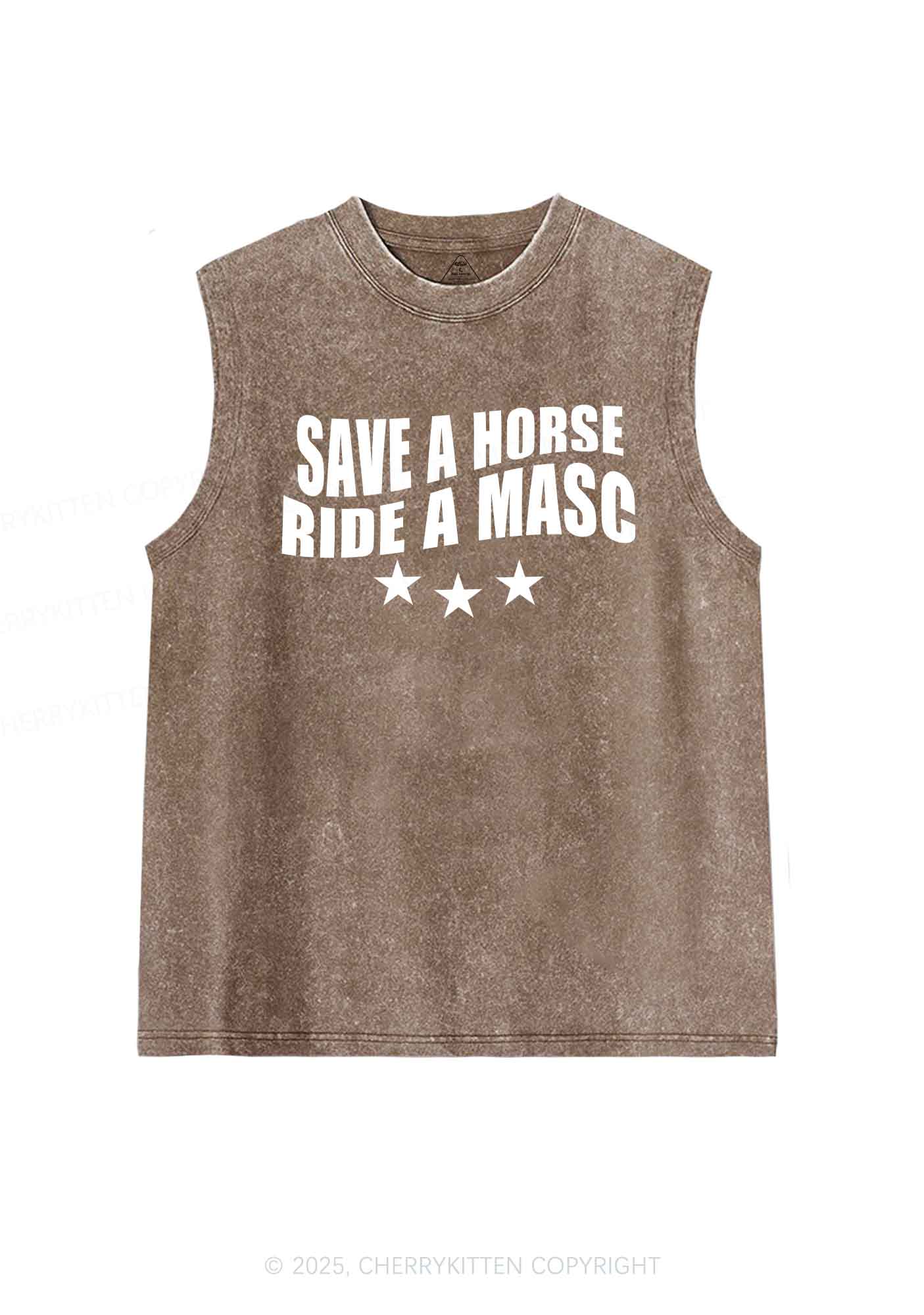 Ride A Masc Pride Y2K Washed Muscle Tank Cherrykitten - Image 5