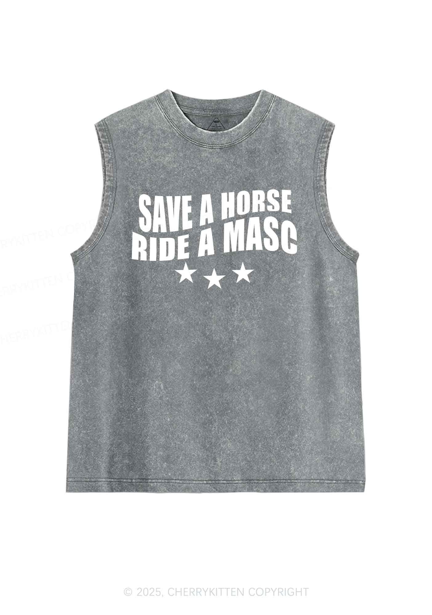Ride A Masc Pride Y2K Washed Muscle Tank Cherrykitten - Image 6