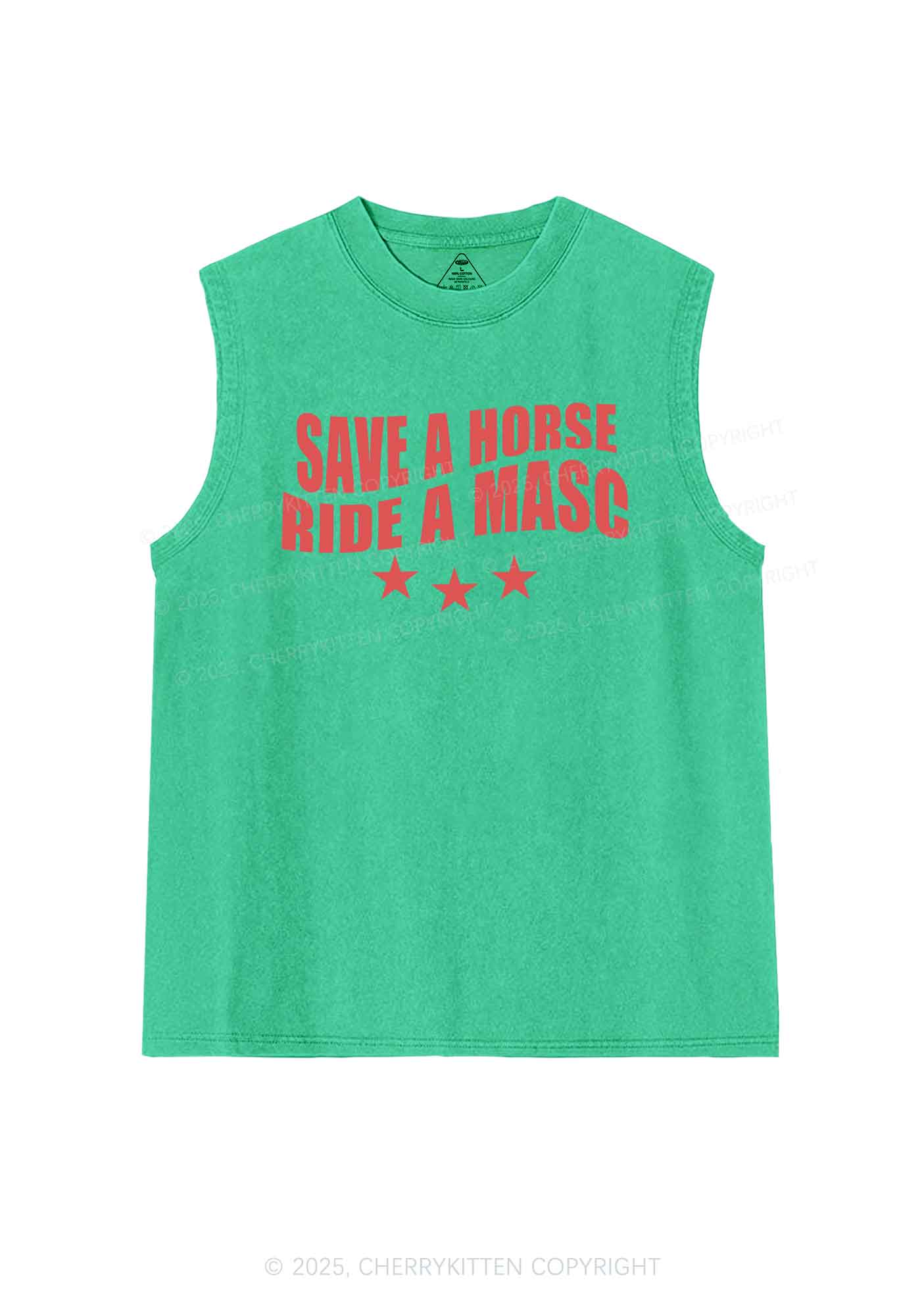 Ride A Masc Pride Y2K Washed Muscle Tank Cherrykitten - Image 7