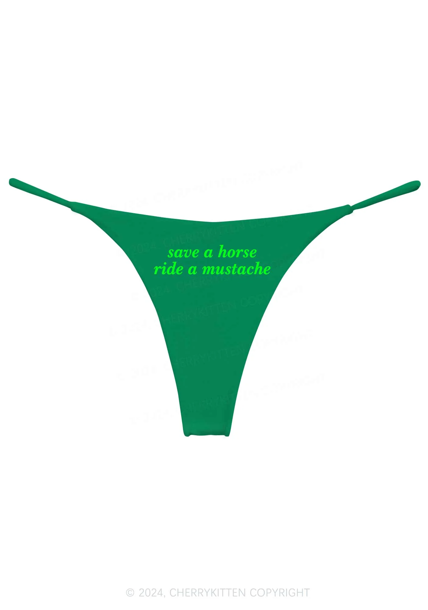 Ride A Mustache Y2K Bikini String Thong Cherrykitten - Image 9