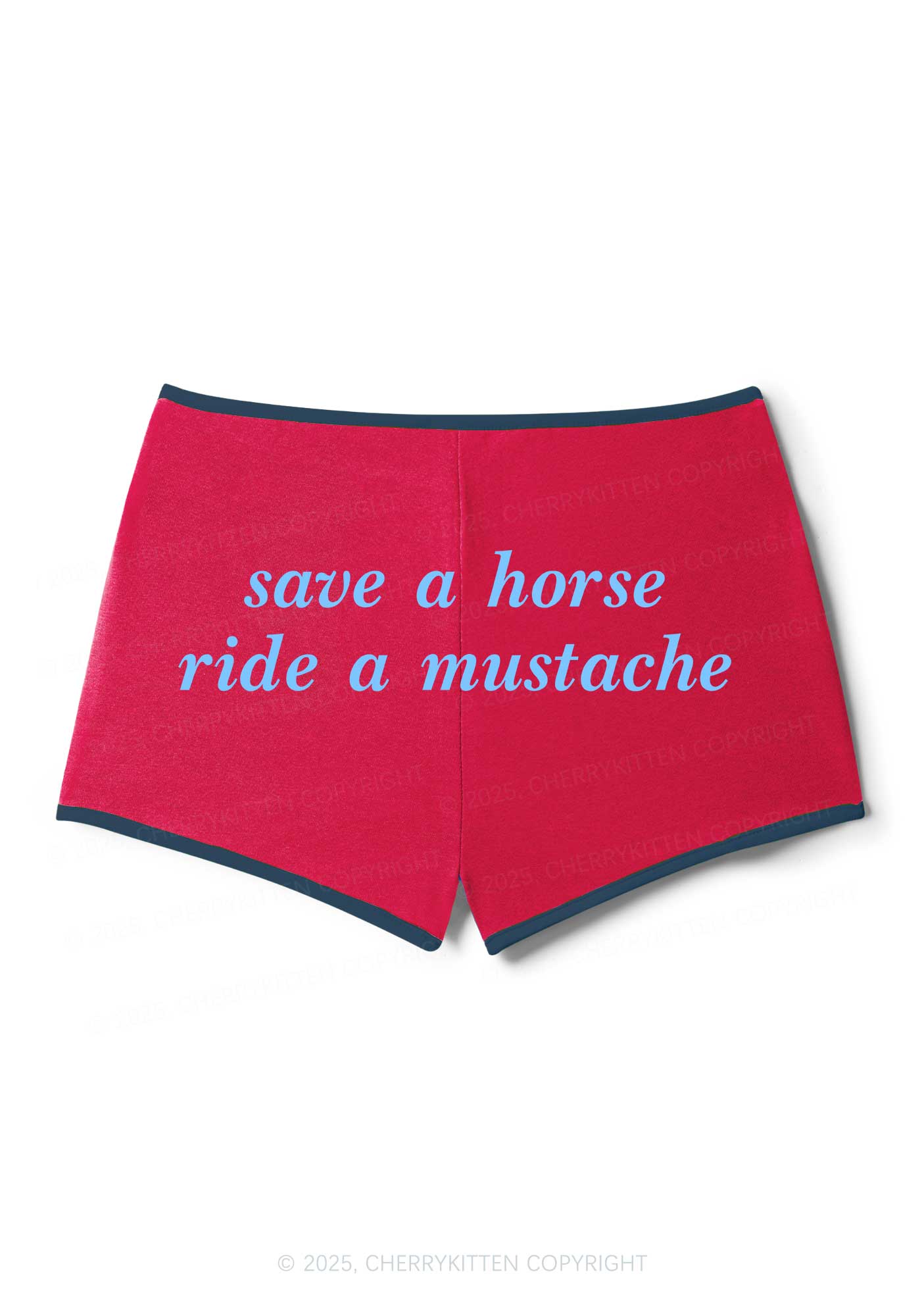 Ride A Mustache Y2K Booty Shorts Cherrykitten - Image 3