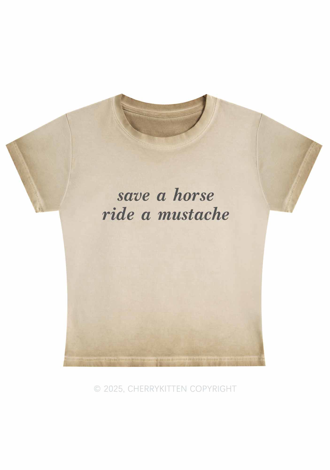 Ride A Mustache Y2K Vintage Classic Tee Cherrykitten - Image 3