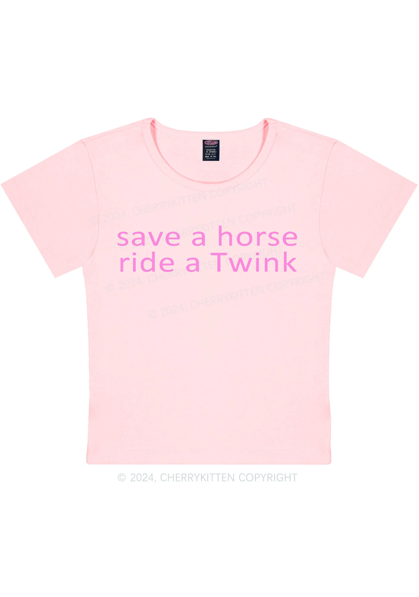 Ride A Twink Y2K Baby Tee Cherrykitten - Image 10