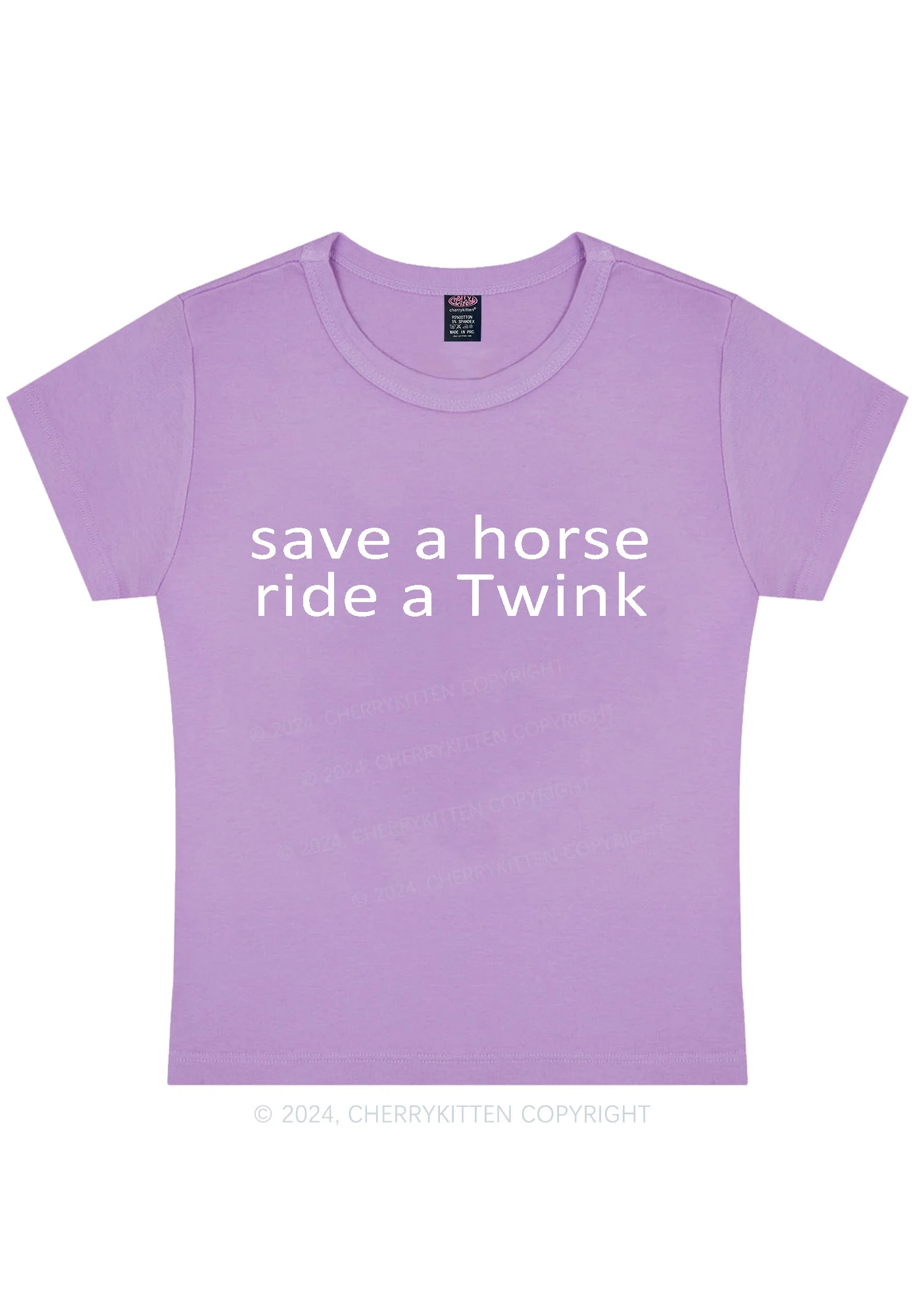 Ride A Twink Y2K Baby Tee Cherrykitten - Image 7