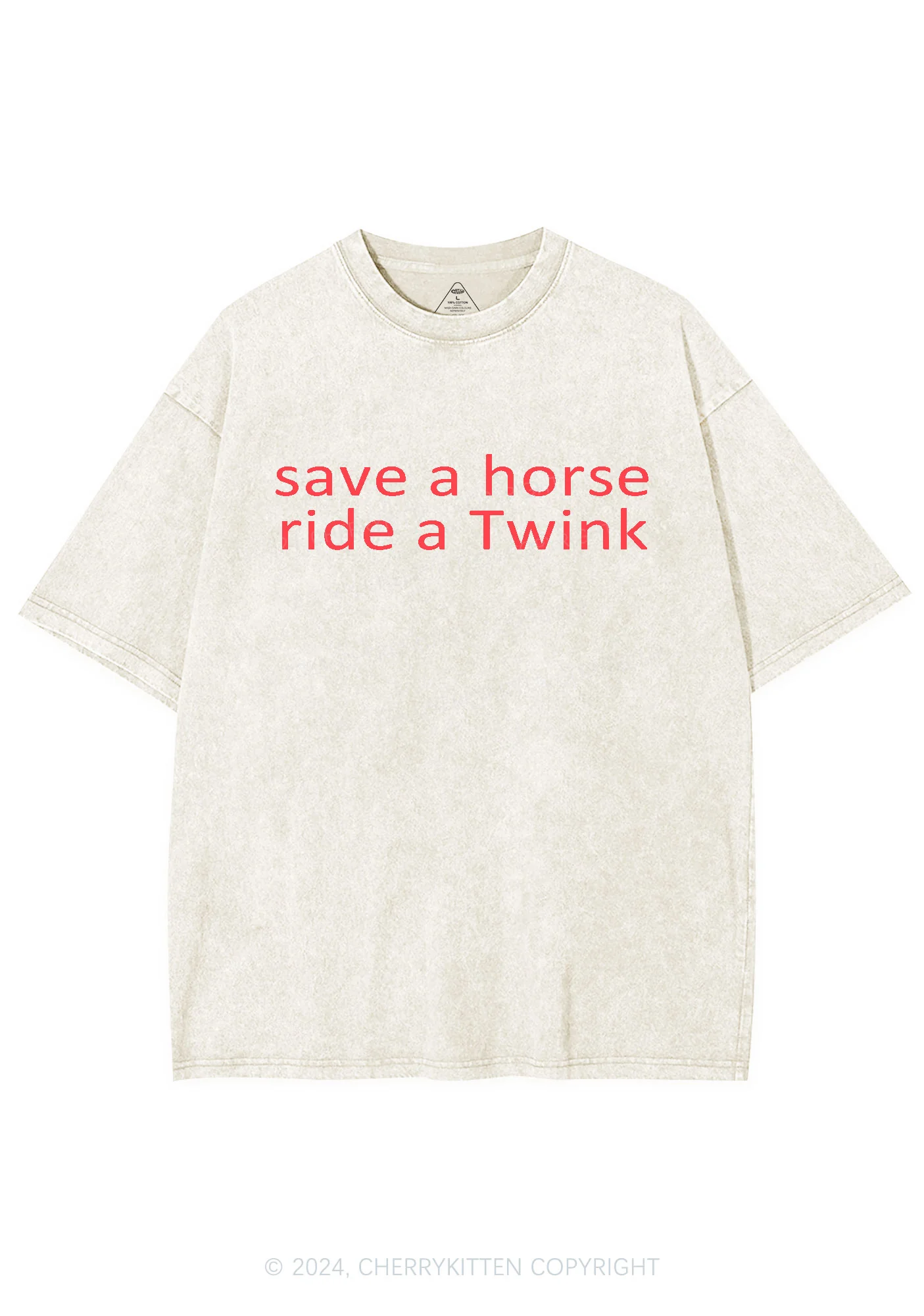Ride A Twink Y2K Washed Tee Cherrykitten - Image 4