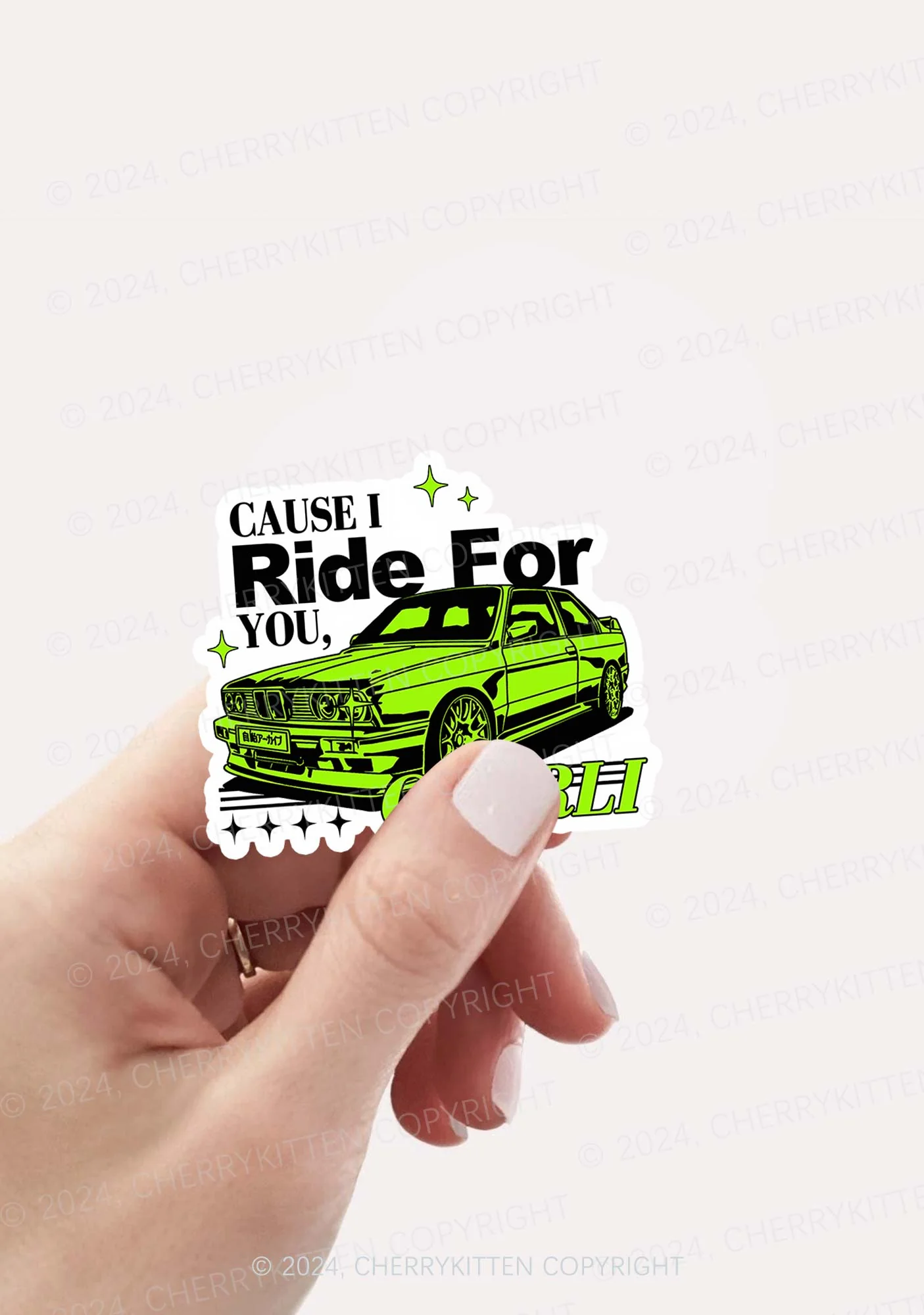 Ride For CX 1Pc Y2K Sticker Cherrykitten - Image 2