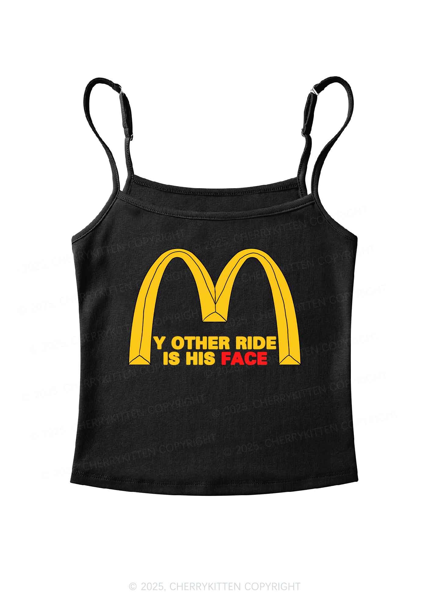 Ride His Face Y2K Spaghetti Strap Cami Cherrykitten - Image 12