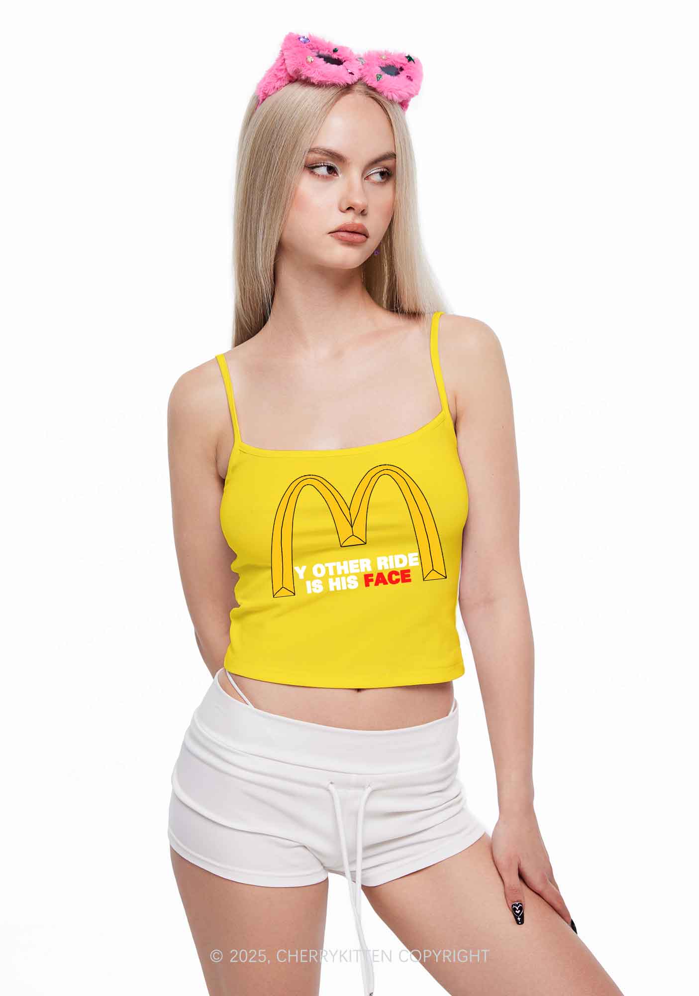 Ride His Face Y2K Spaghetti Strap Cami Cherrykitten - Image 2