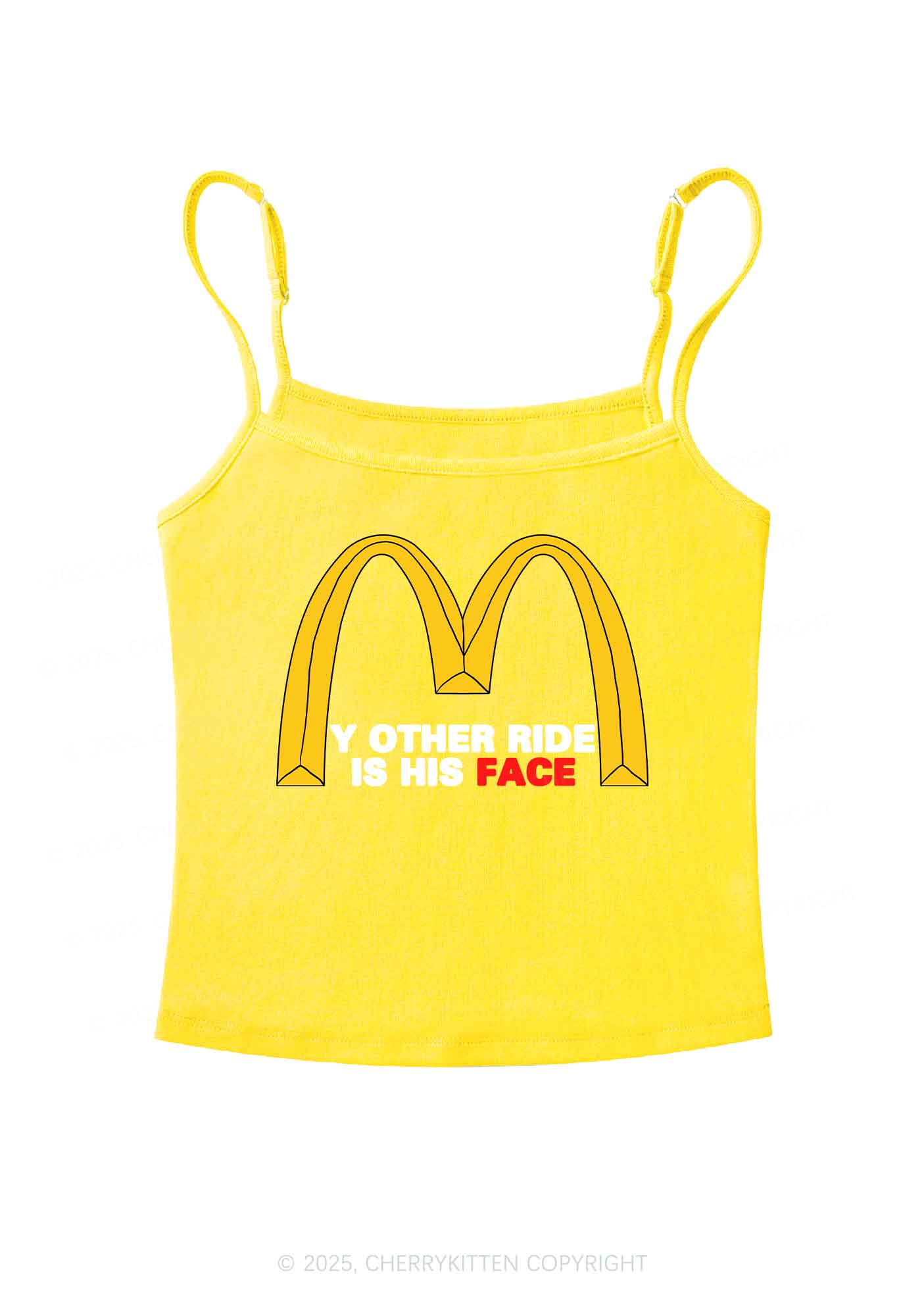 Ride His Face Y2K Spaghetti Strap Cami Cherrykitten - Image 7