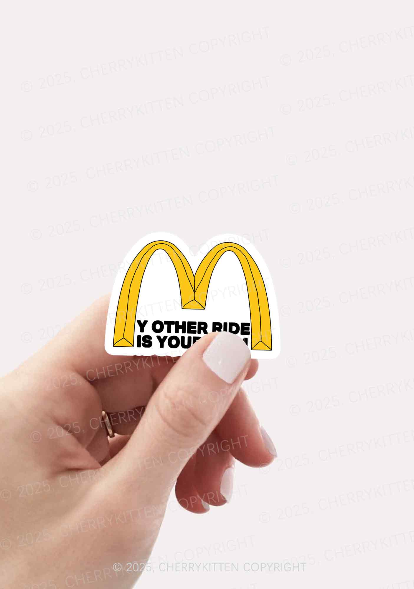 Ride Your Mom 1Pc Y2K Sticker Cherrykitten - Image 2