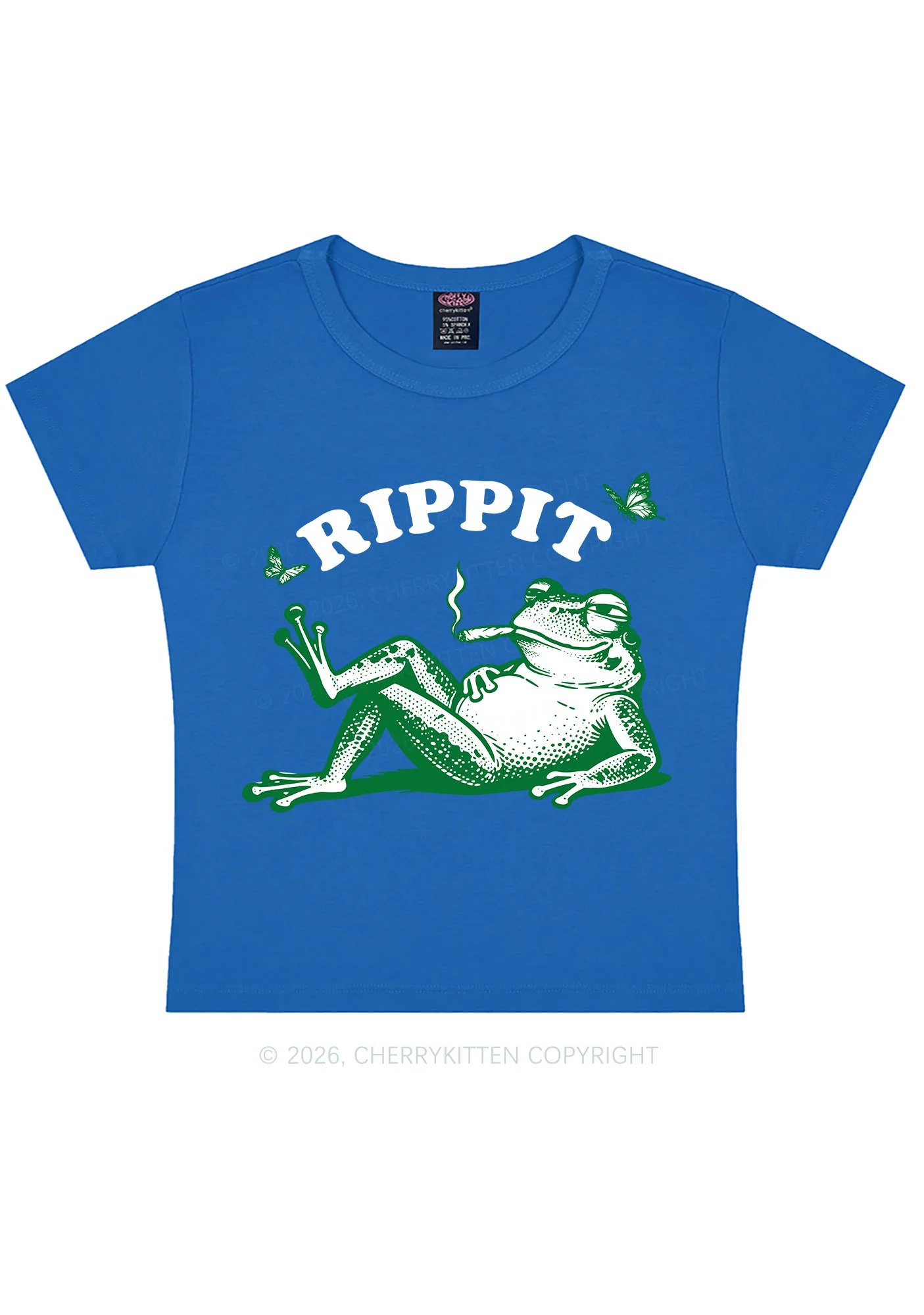 Rippit Frog Y2K Baby Tee Cherrykitten - Image 11