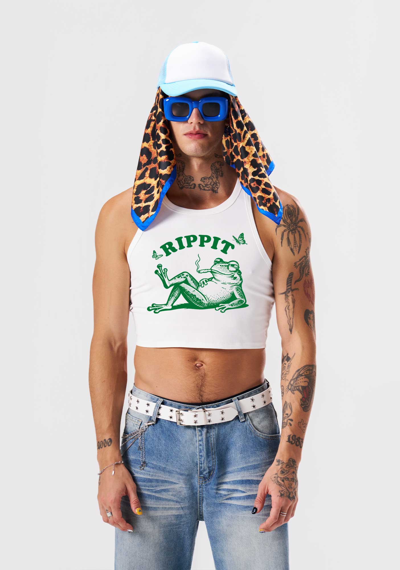 Rippit Frog Y2K Crop Tank Top Cherrykitten - Image 2