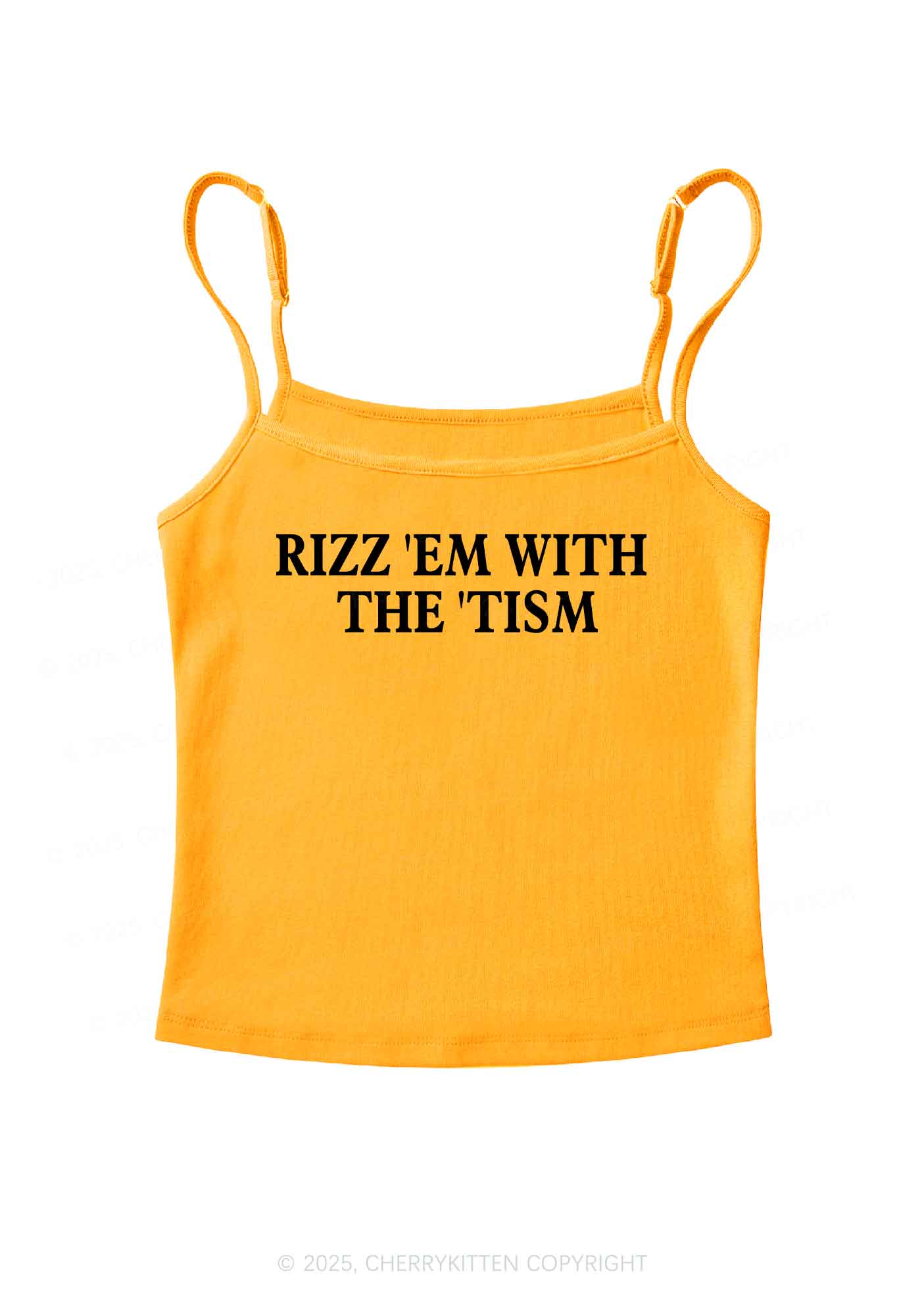 Rizz With Tism Y2K Spaghetti Strap Cami Cherrykitten - Image 6