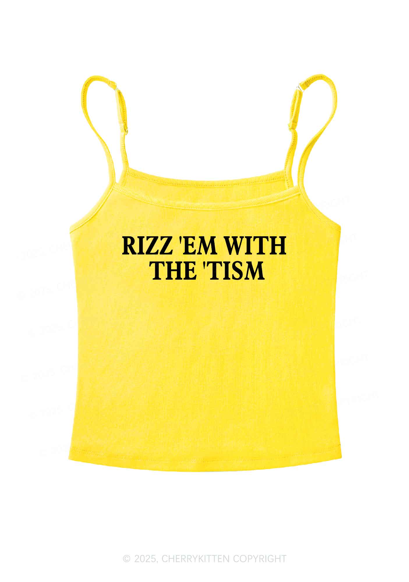 Rizz With Tism Y2K Spaghetti Strap Cami Cherrykitten - Image 7