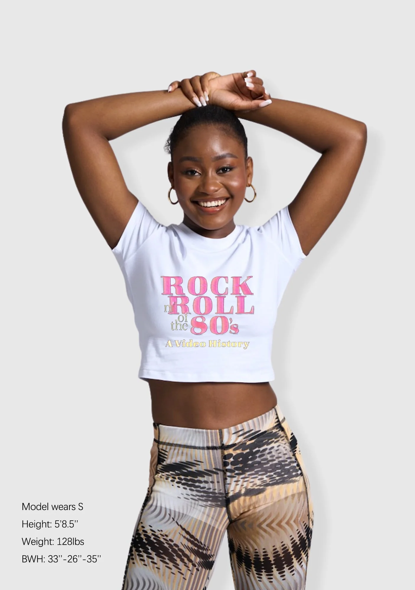 Rock Roll 80's Y2K Baby Tee - Image 2