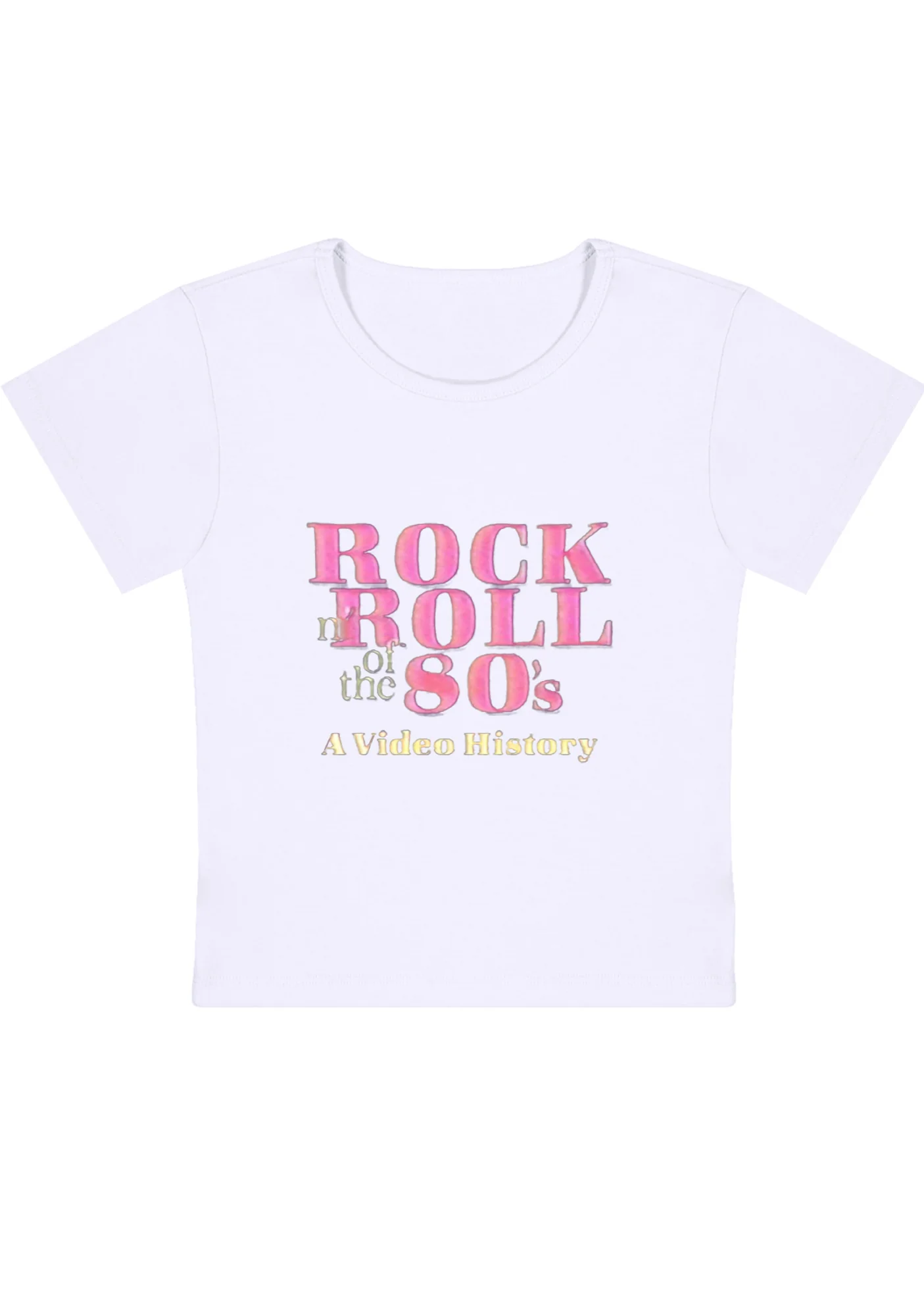 Rock Roll 80's Y2K Baby Tee - Image 3