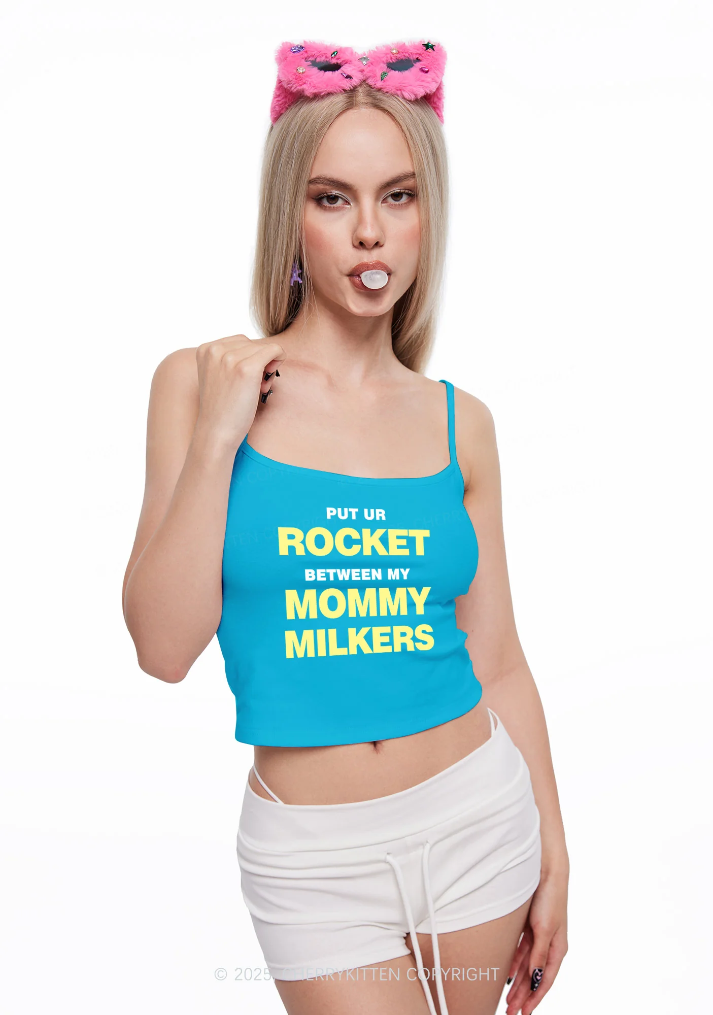 Rocket Mommy Milkers Y2K Spaghetti Strap Cami Cherrykitten - Image 2