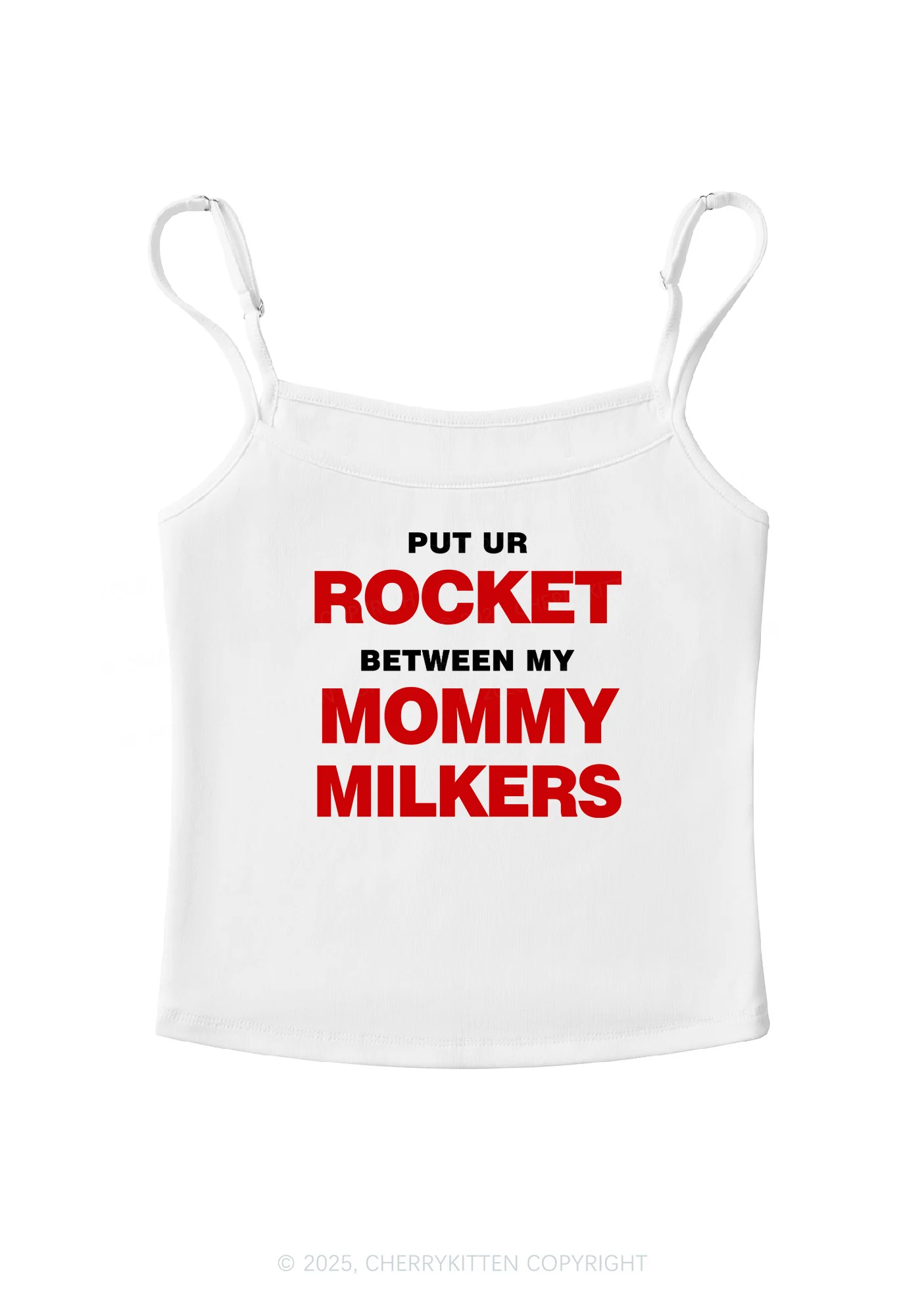 Rocket Mommy Milkers Y2K Spaghetti Strap Cami Cherrykitten - Image 3