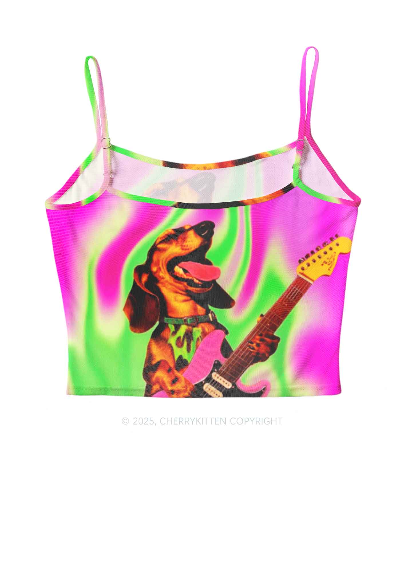 Rocking Puppy Y2K Mesh Cami Tank Cherrykitten - Image 3