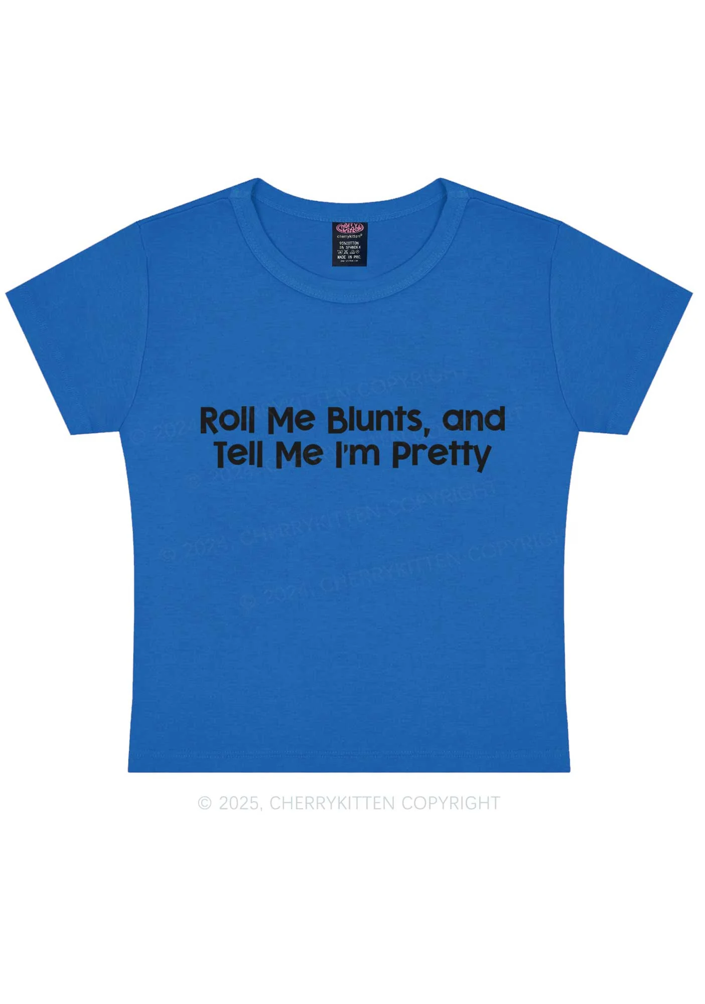 Roll Me Blunts Y2K Baby Tee Cherrykitten - Image 10