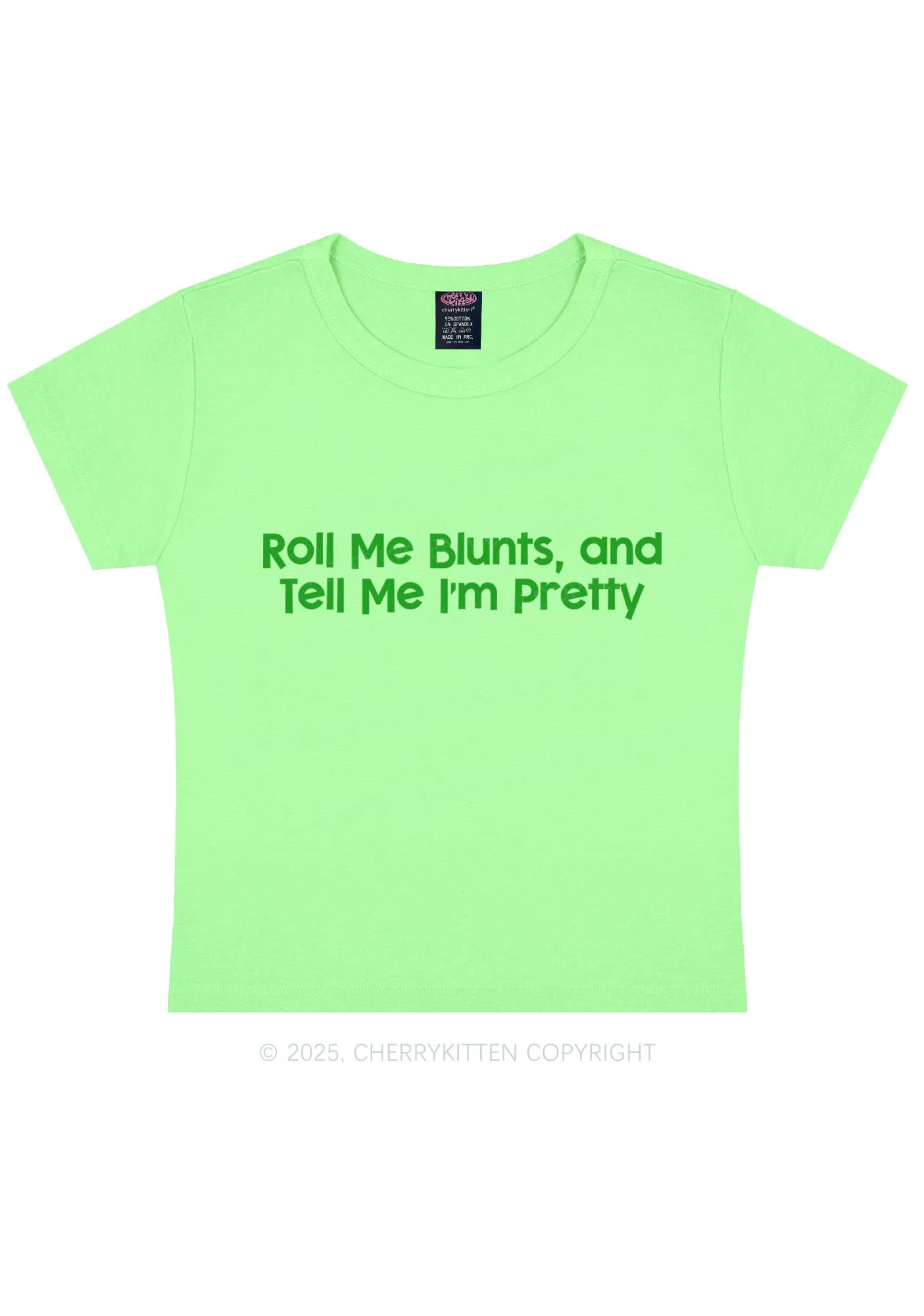 Roll Me Blunts Y2K Baby Tee Cherrykitten - Image 6