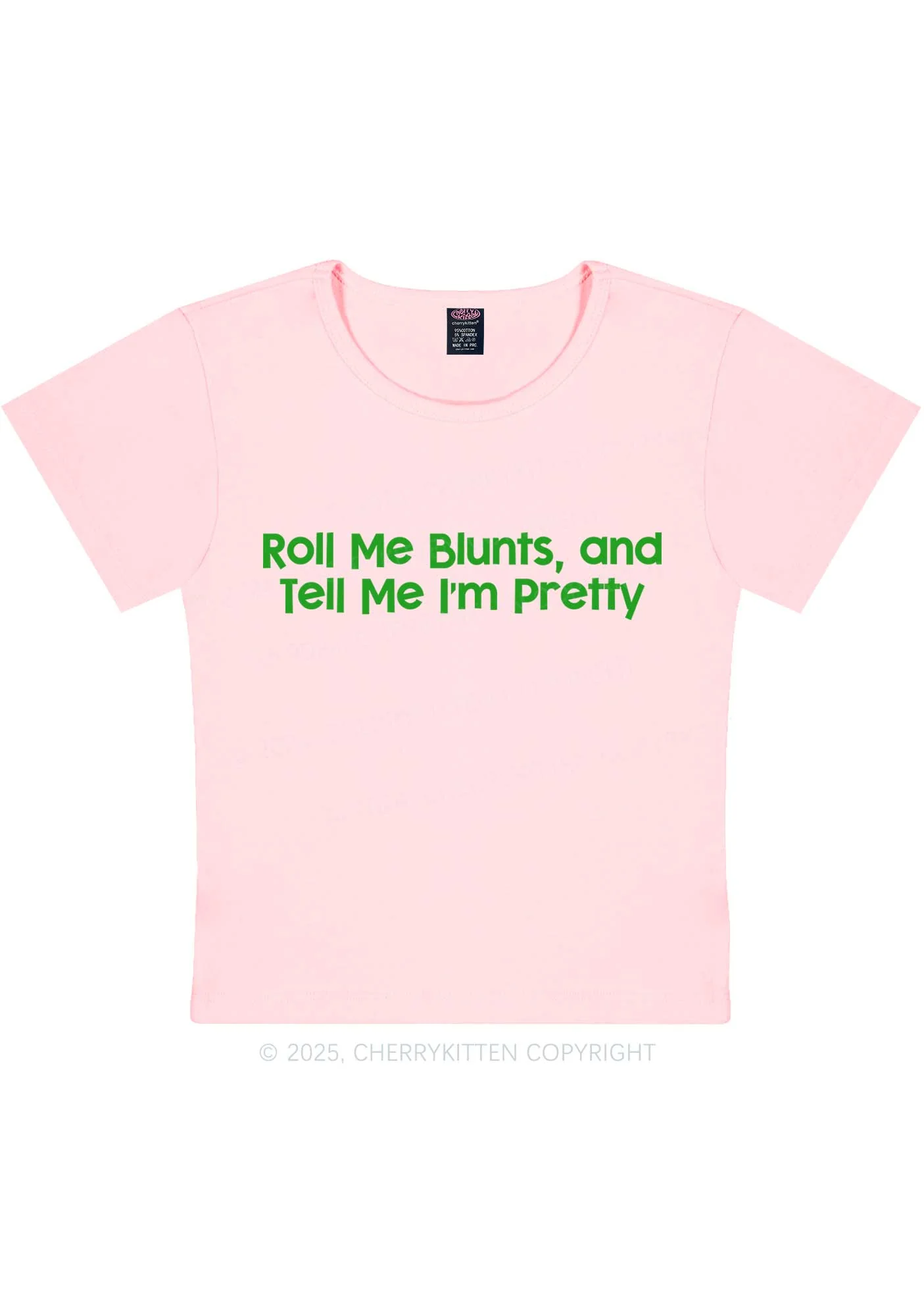 Roll Me Blunts Y2K Baby Tee Cherrykitten - Image 7