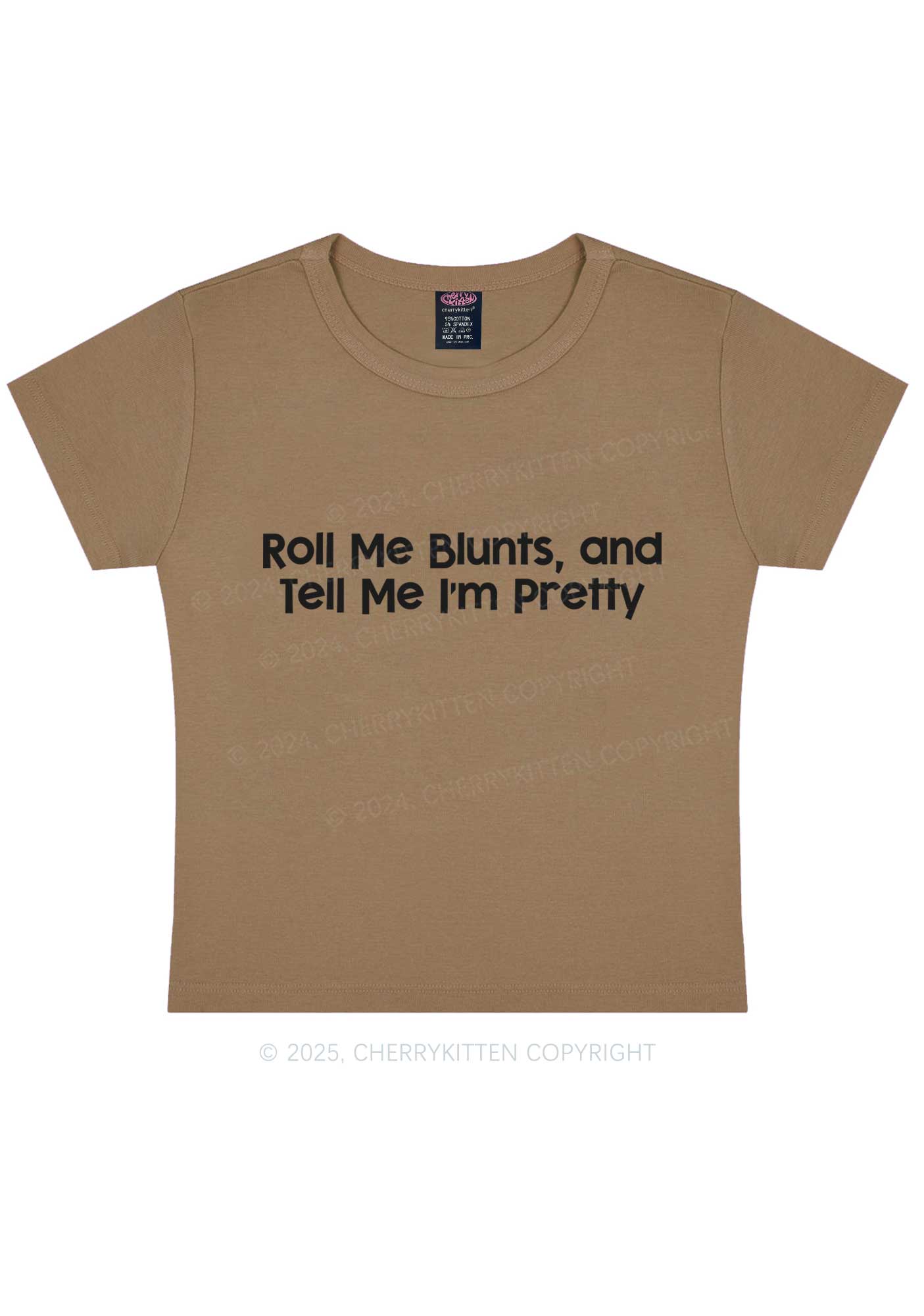 Roll Me Blunts Y2K Baby Tee Cherrykitten - Image 9