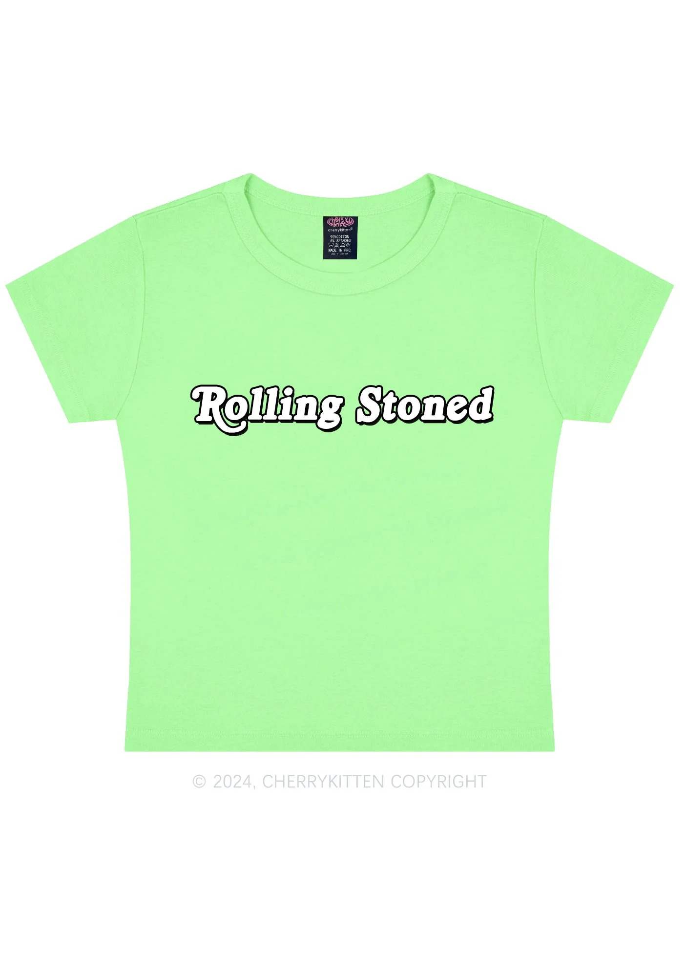 Rolling Stoned Y2K Baby Tee Cherrykitten - Image 11