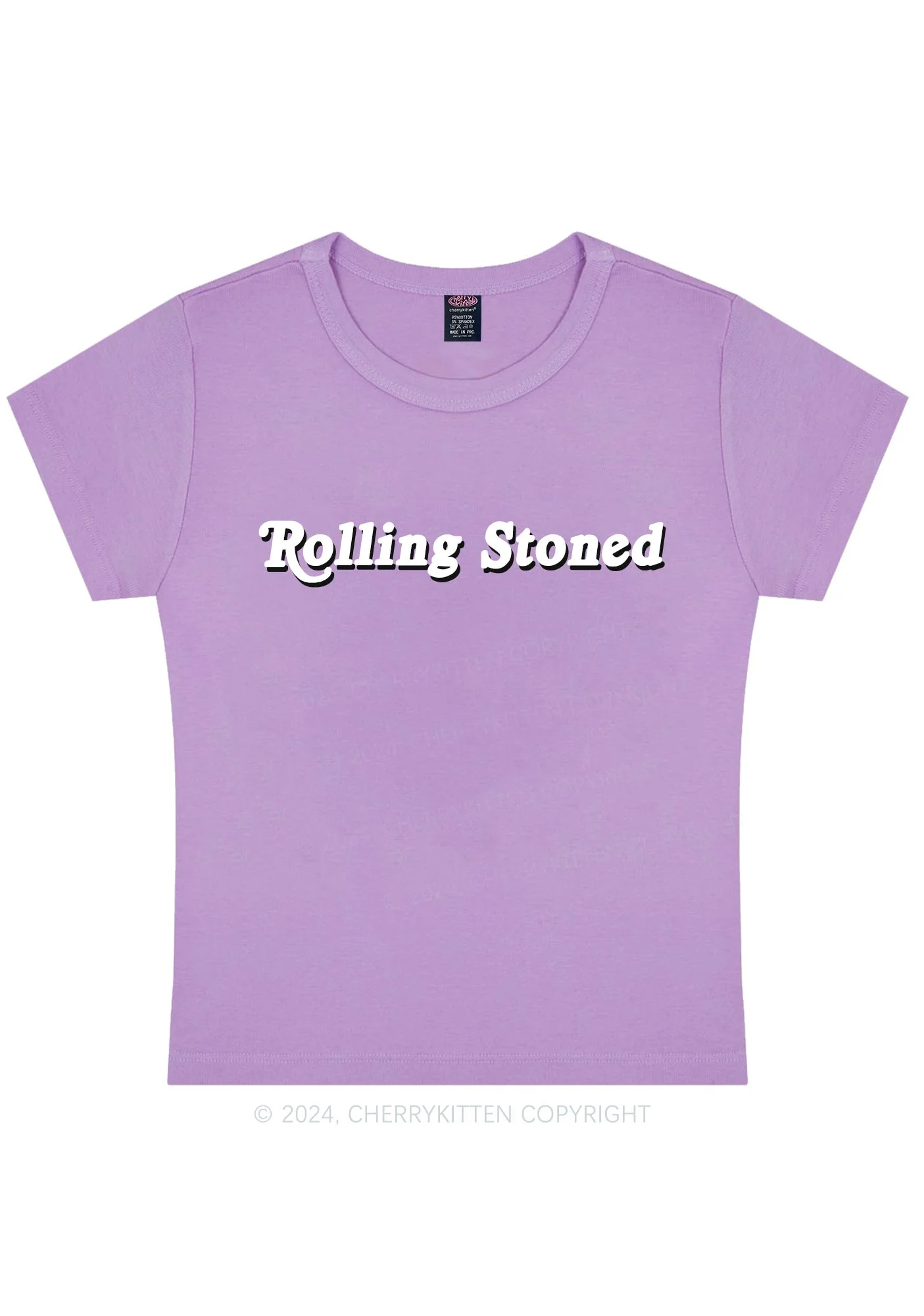 Rolling Stoned Y2K Baby Tee Cherrykitten - Image 5