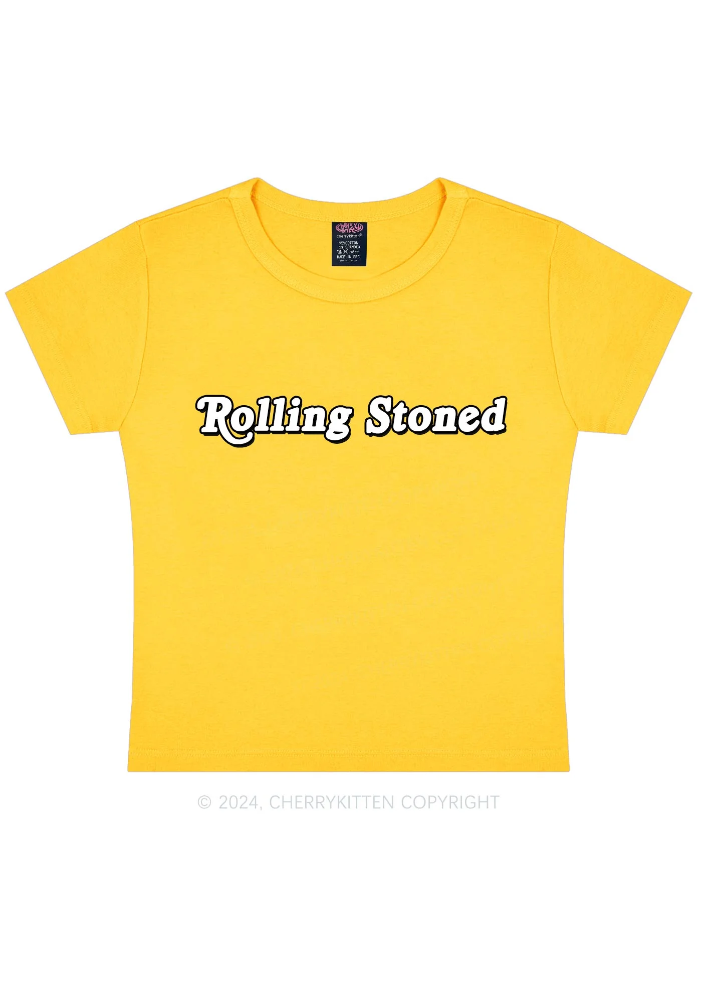 Rolling Stoned Y2K Baby Tee Cherrykitten - Image 7