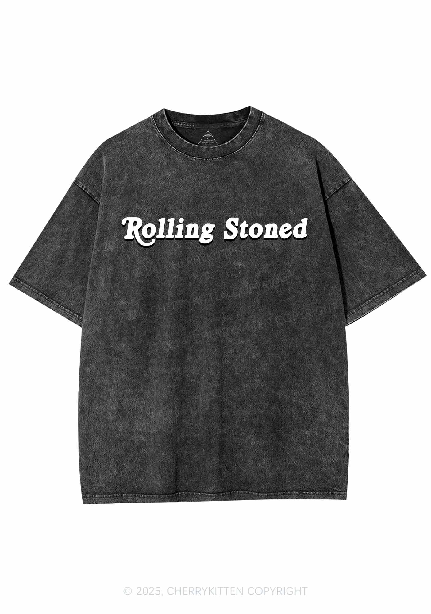 Rolling Stoned Y2K Washed Tee Cherrykitten - Image 3
