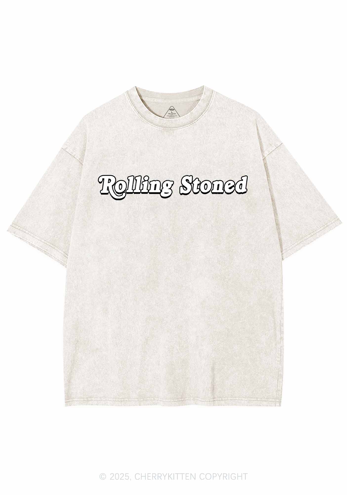 Rolling Stoned Y2K Washed Tee Cherrykitten - Image 6