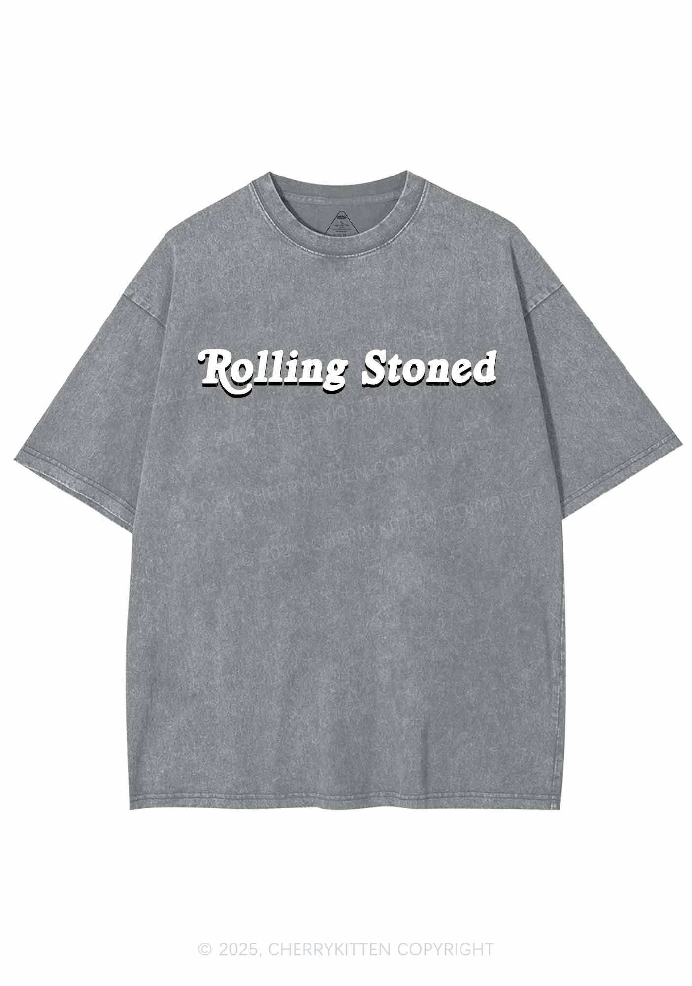 Rolling Stoned Y2K Washed Tee Cherrykitten - Image 7
