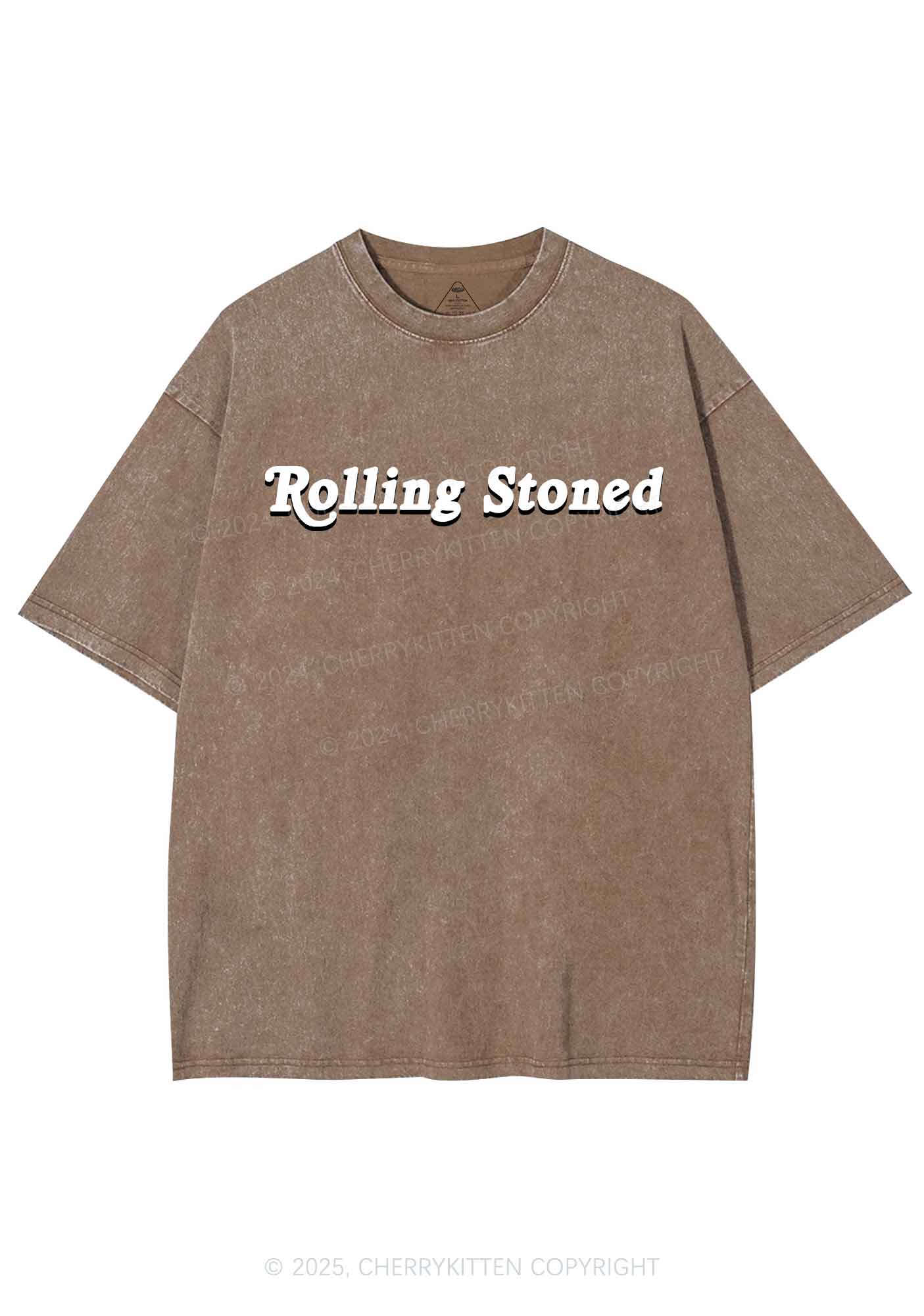 Rolling Stoned Y2K Washed Tee Cherrykitten - Image 8