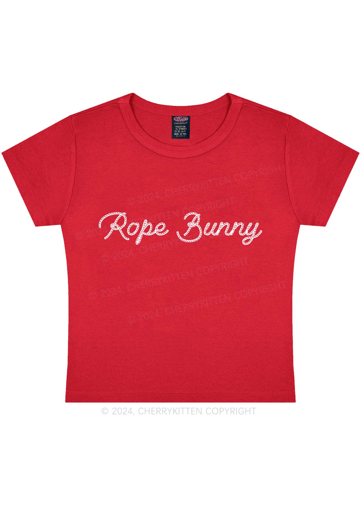 Rope Bunny Y2K Baby Tee Cherrykitten - Image 7