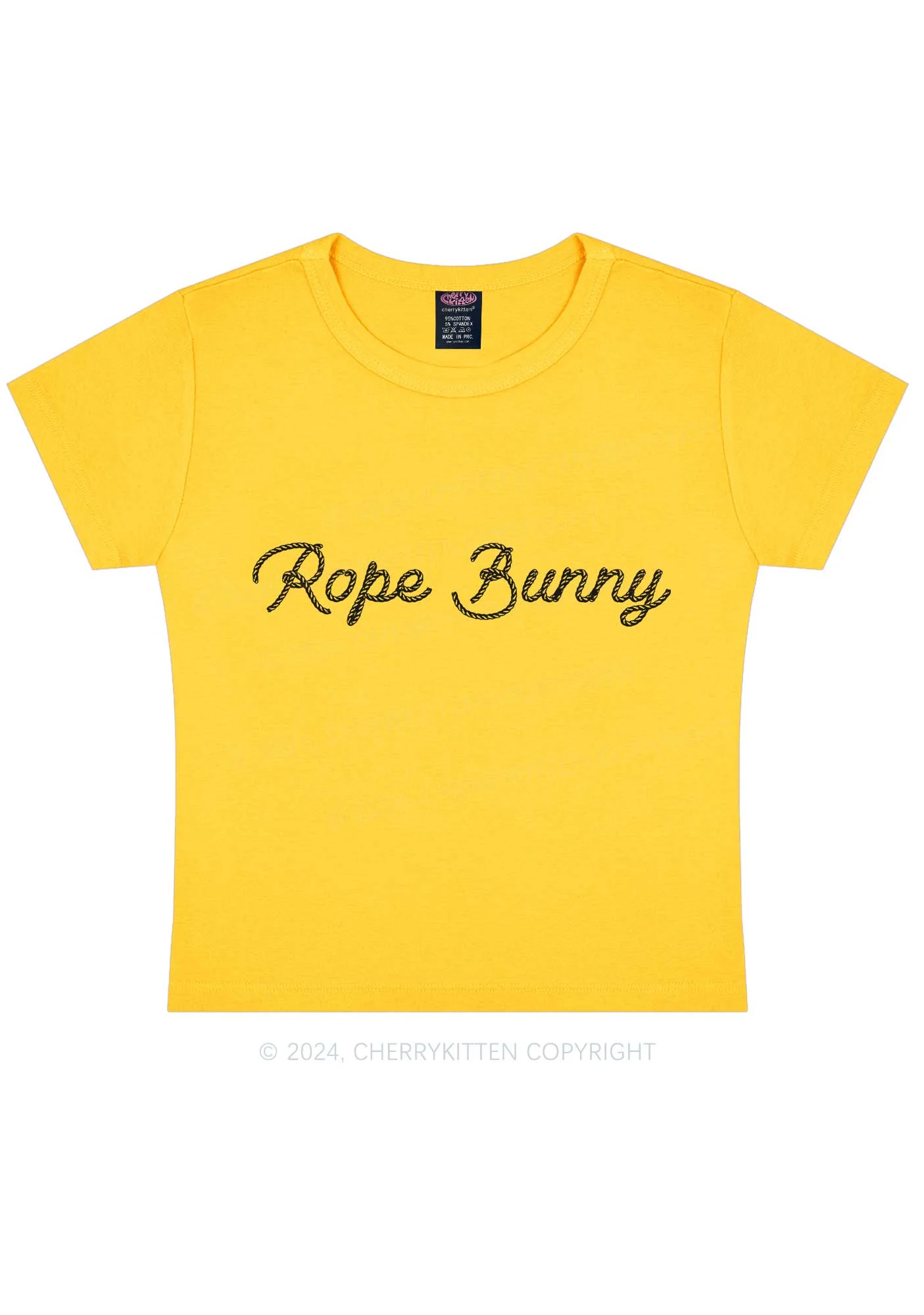 Rope Bunny Y2K Baby Tee Cherrykitten - Image 8